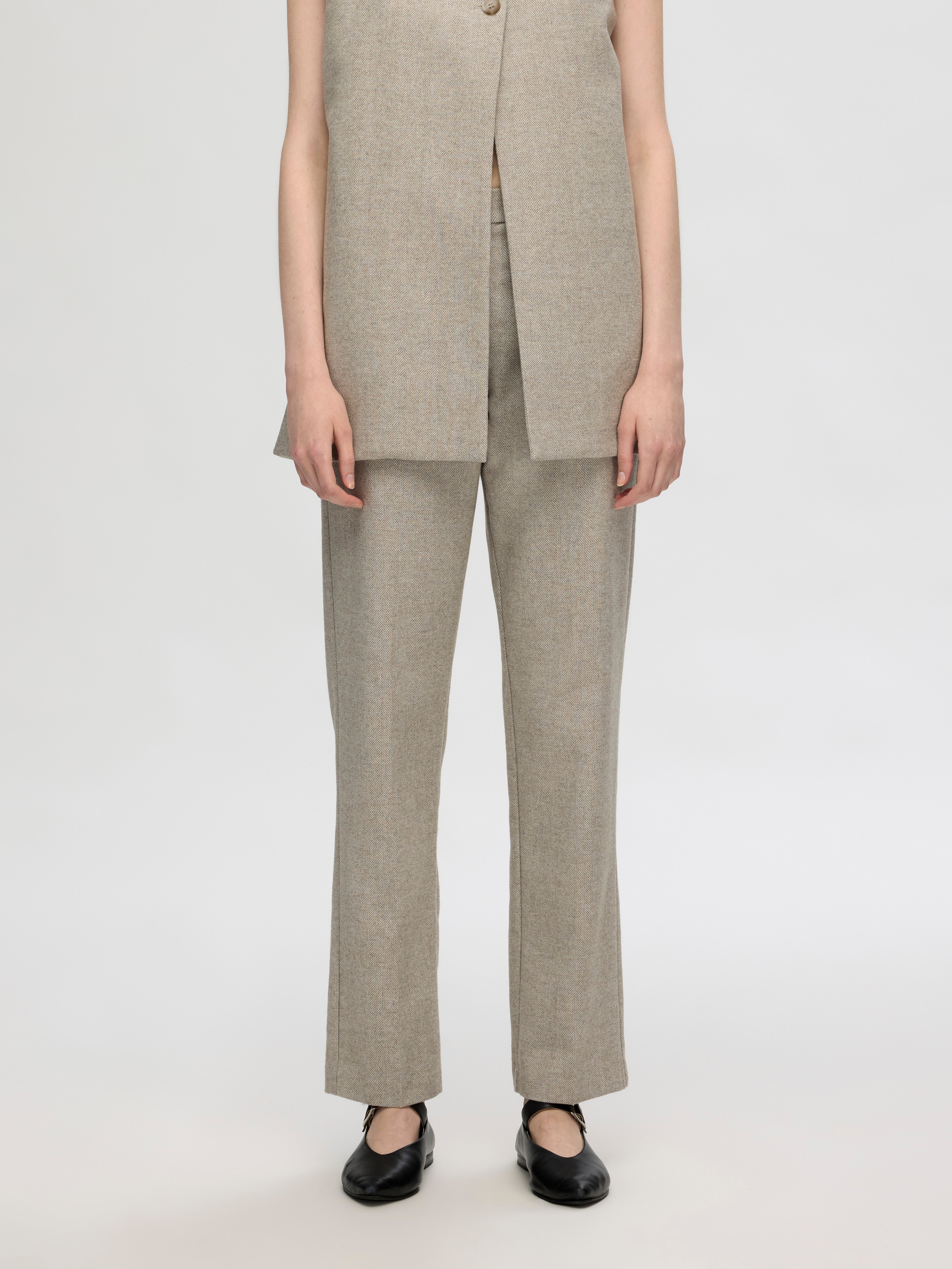 SLF VIVIE STRAIGHT HERRINGBONE PANTS | Selected Femme
