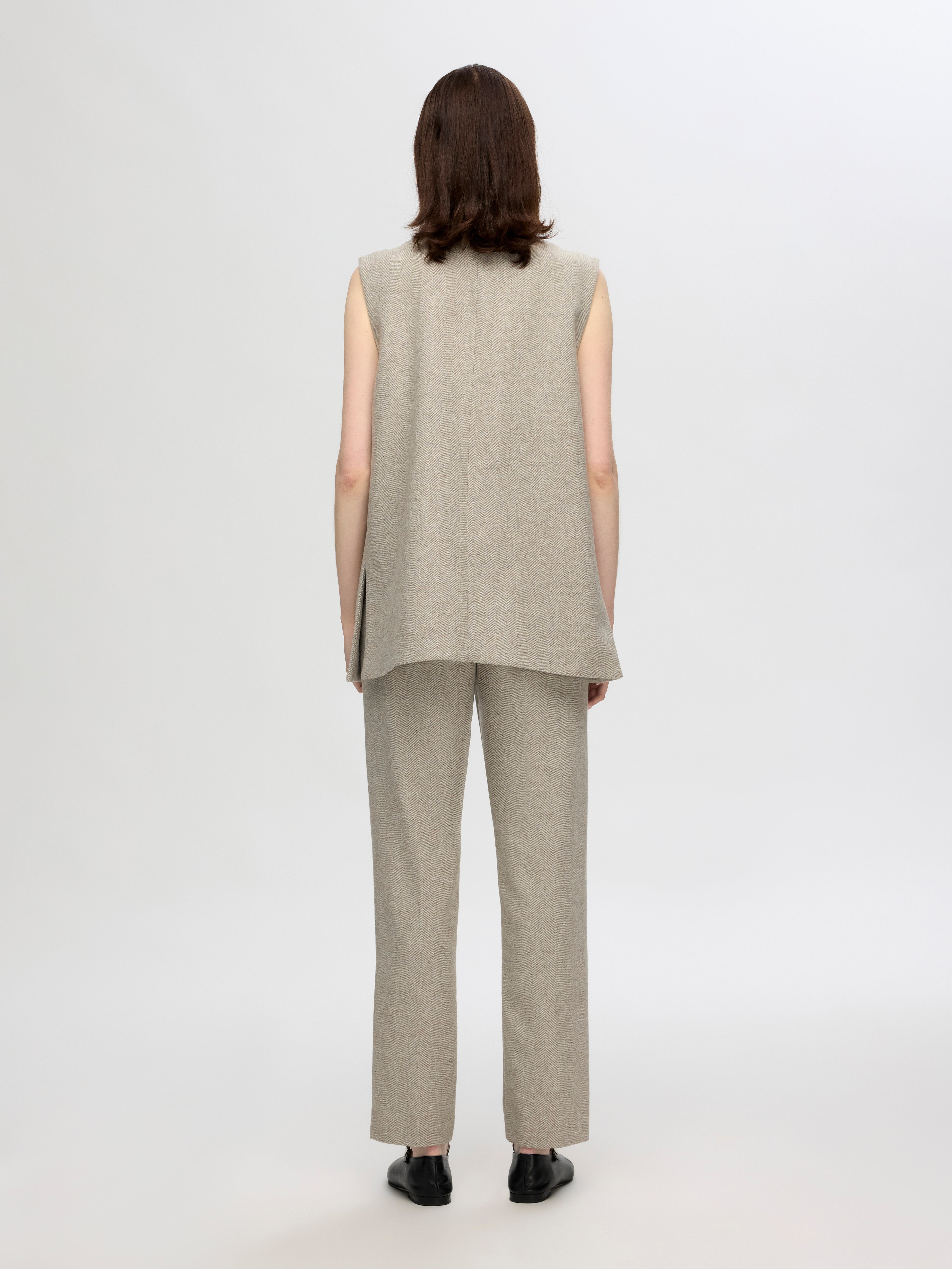 SLF VIVIE STRAIGHT HERRINGBONE PANTS | Selected Femme