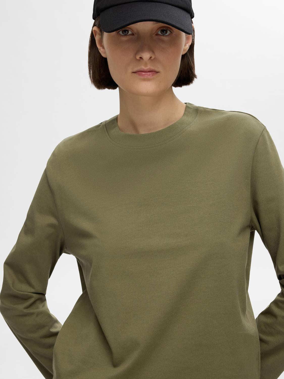 SLF essential long sleeve boxy t-shirt | Selected Femme