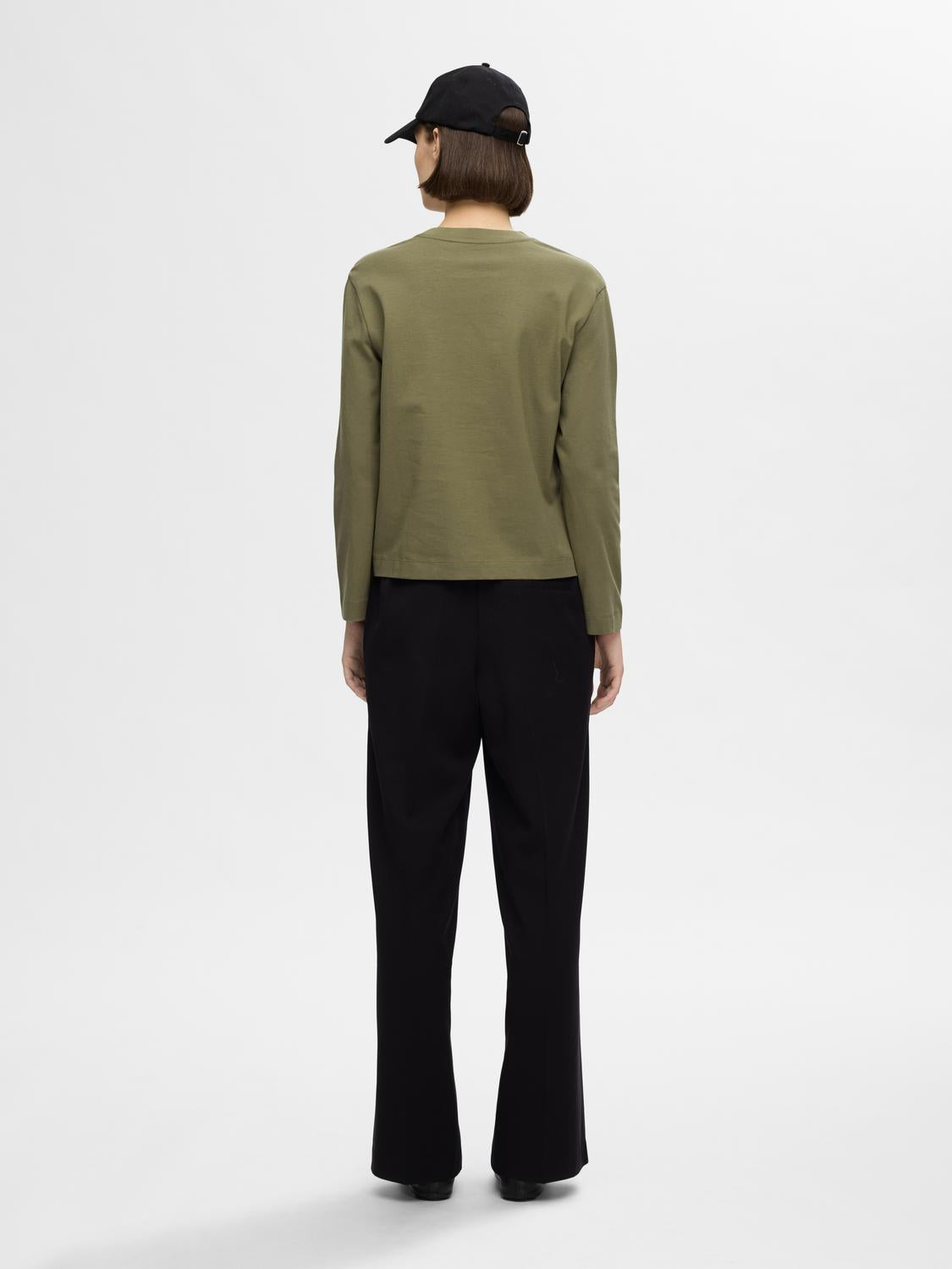 SLF essential long sleeve boxy t-shirt | Selected Femme