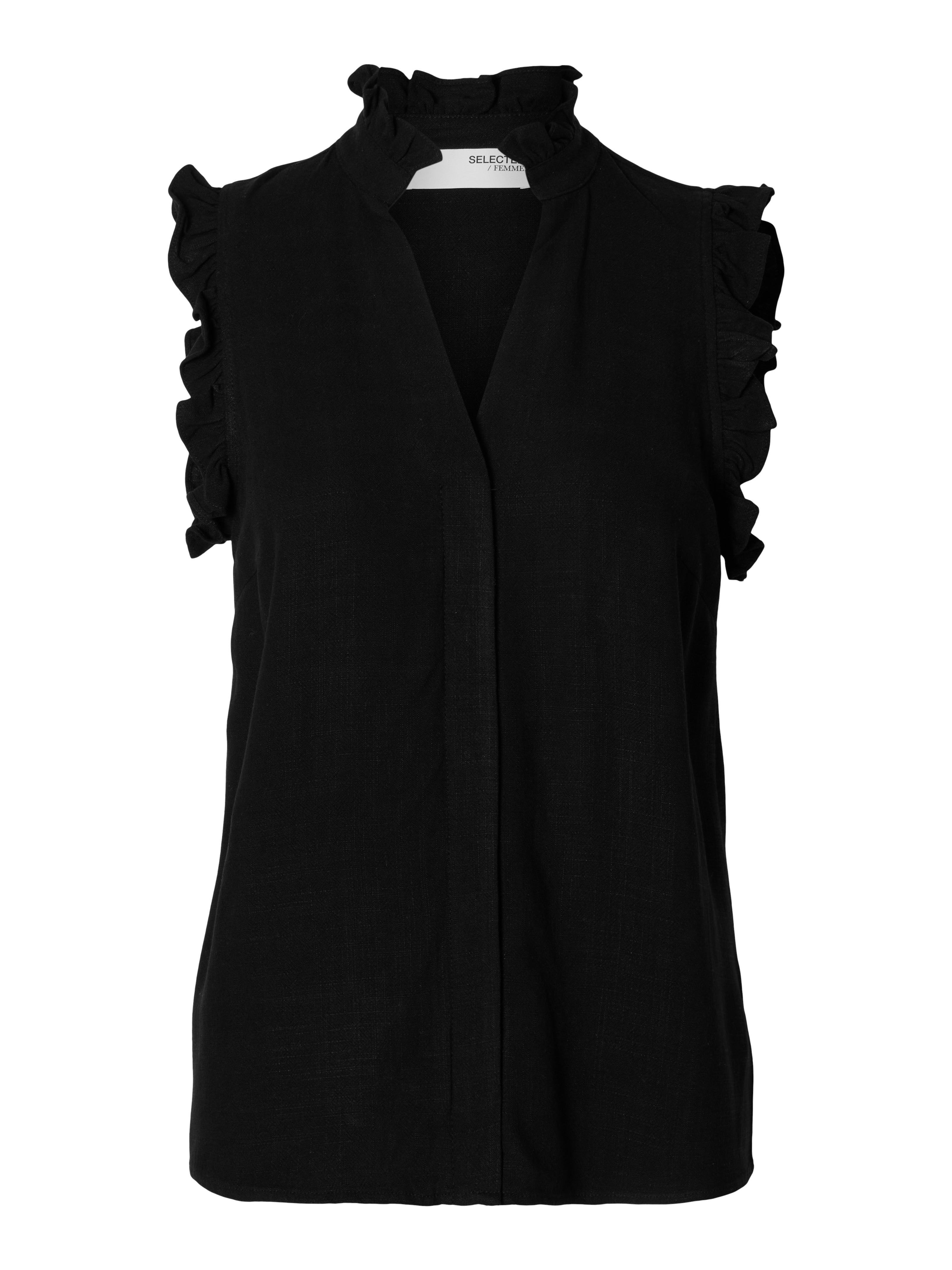 Viva black sun ruffle top | Selected Femme