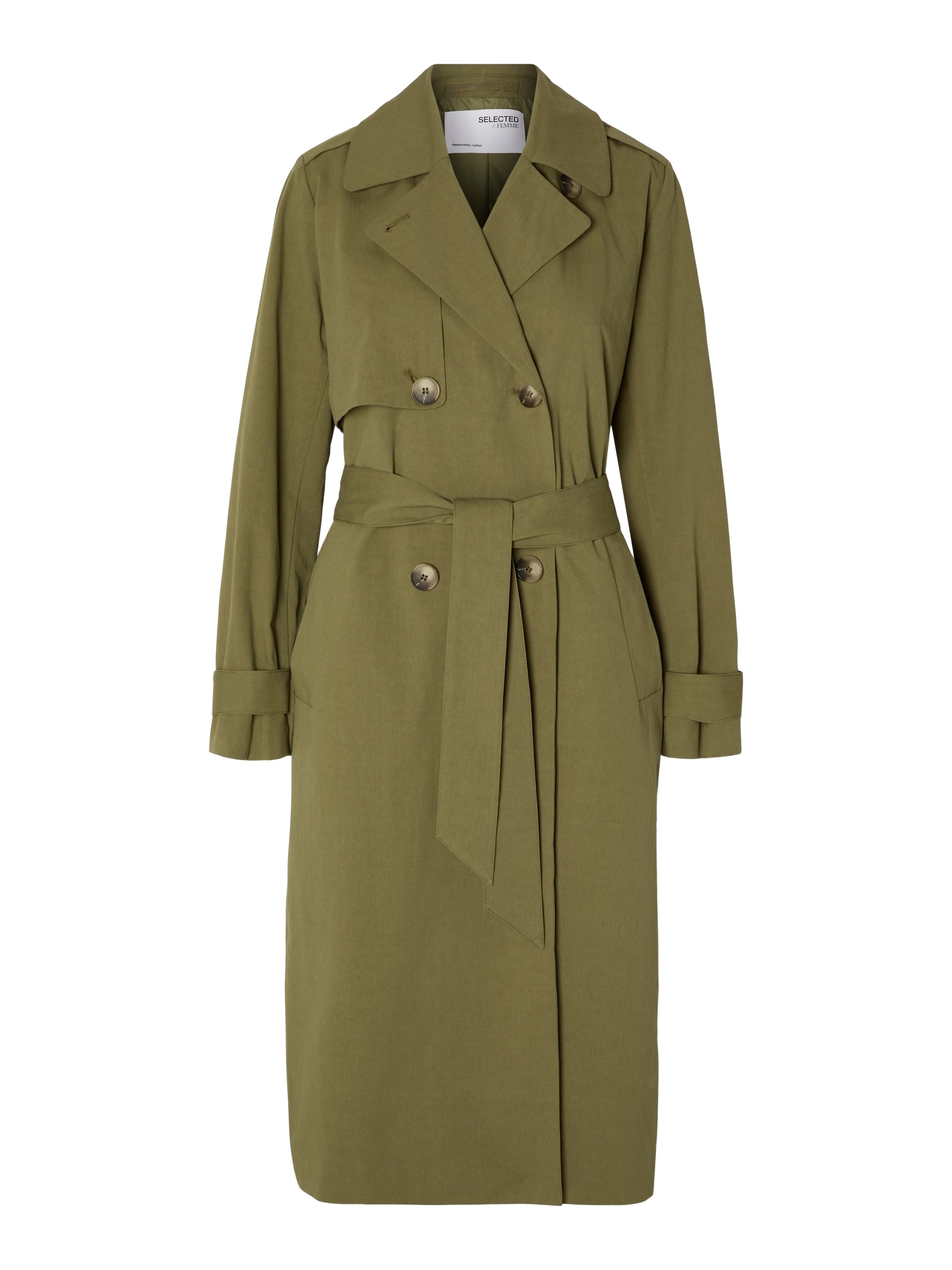 Sia olive trench coat | Selected Femme