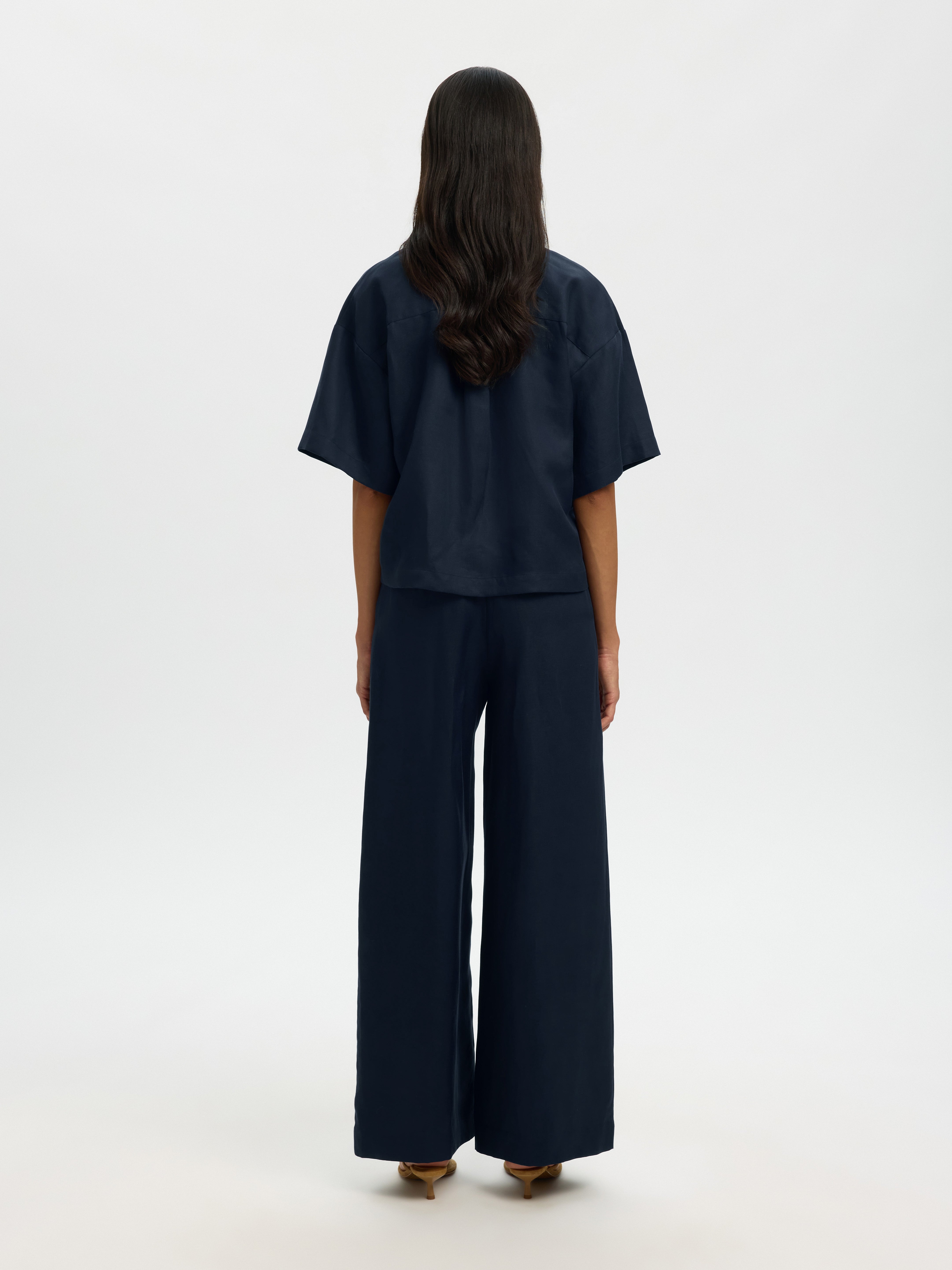 Lyra Boxy Linen-blend Shirt|Selected Femme