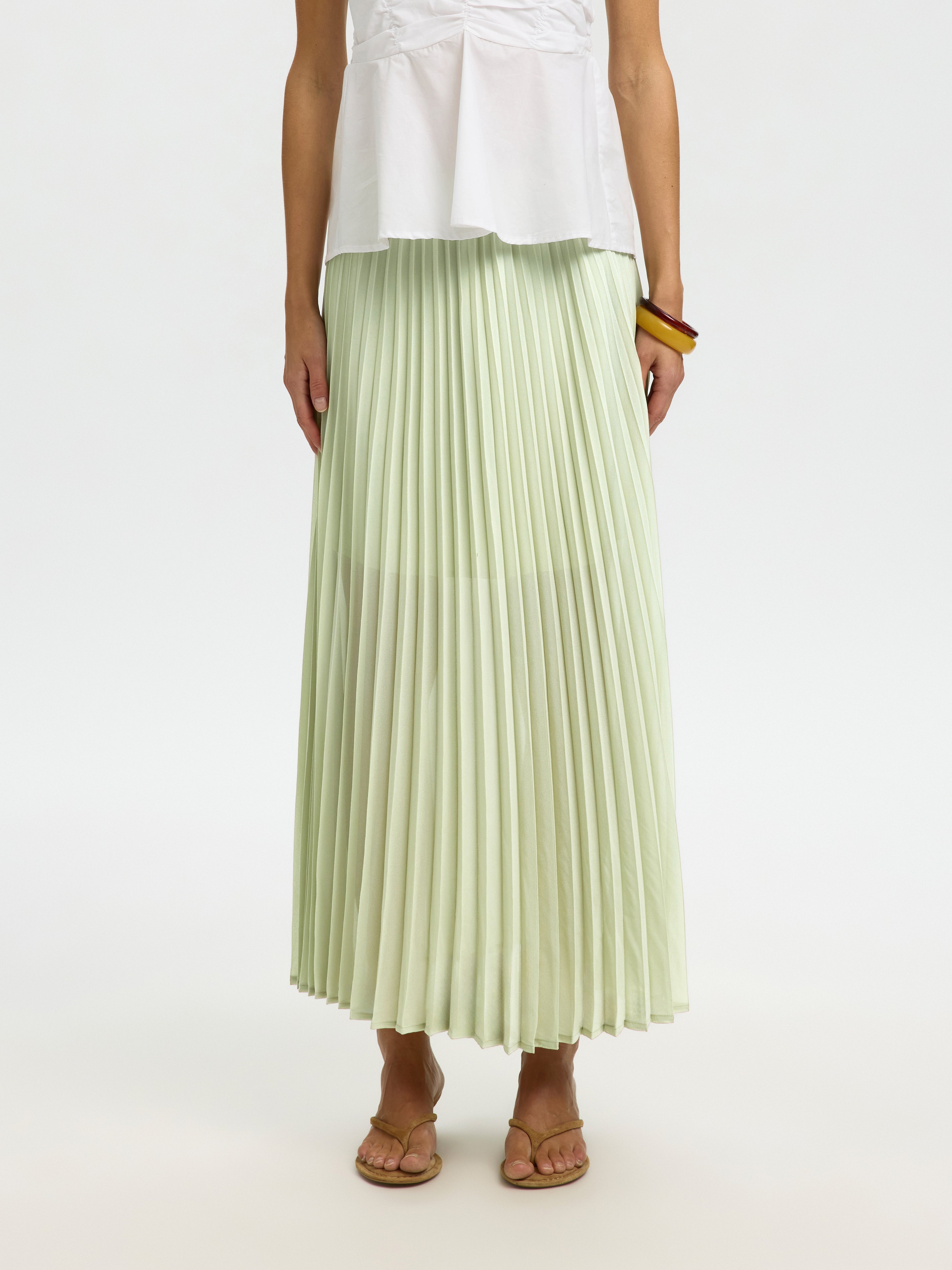 Millie Ankle Plisse Skirt|Selected