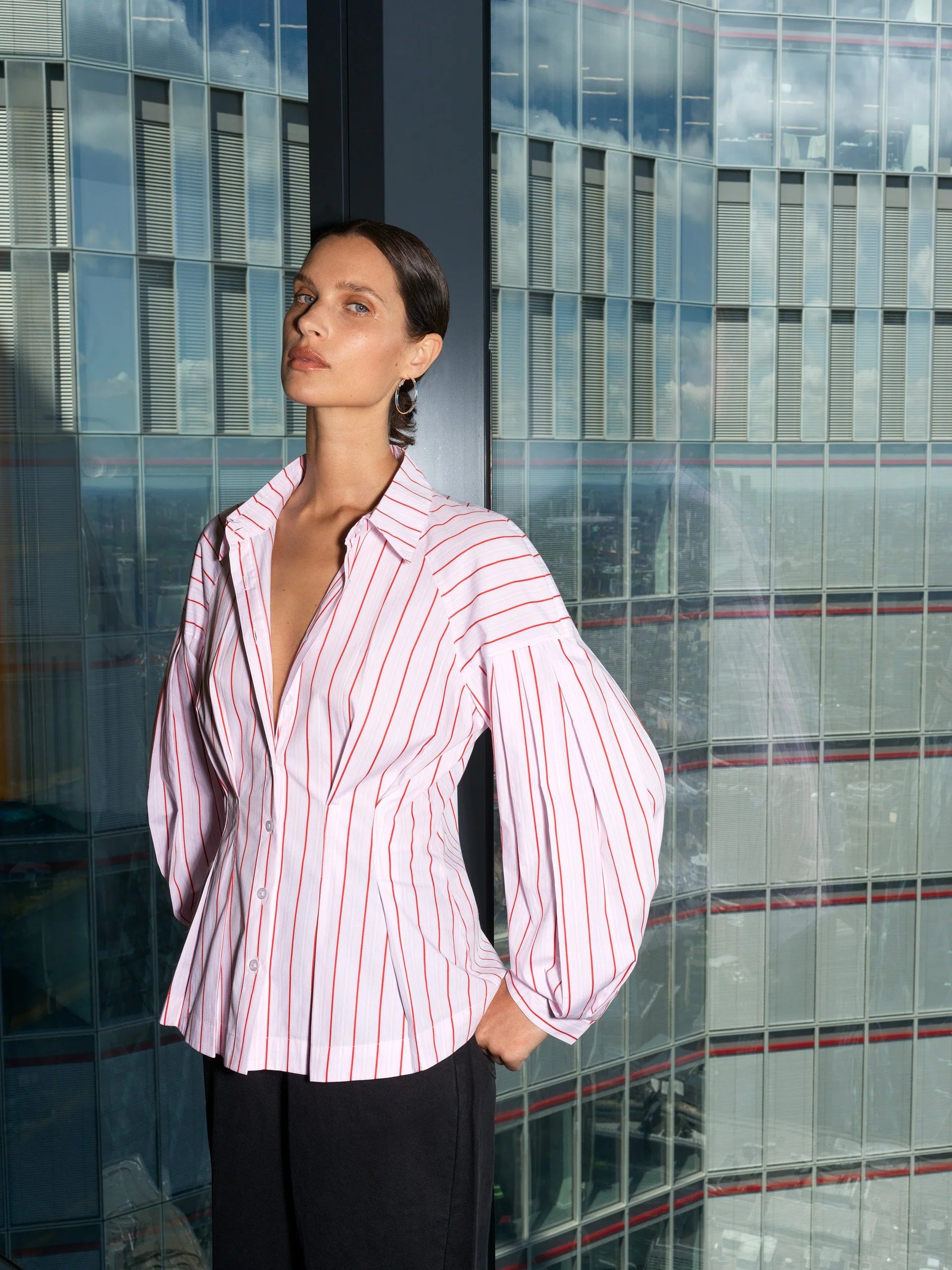 Cambria Pink Stripe Shirt | French Connection