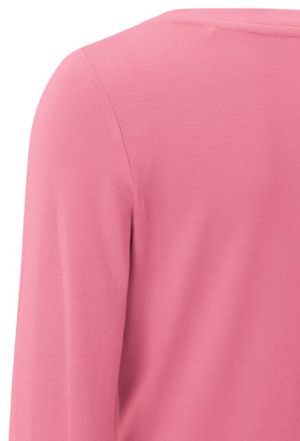 Morning Glory Boatneck Long sleeve t-shirt | Yaya