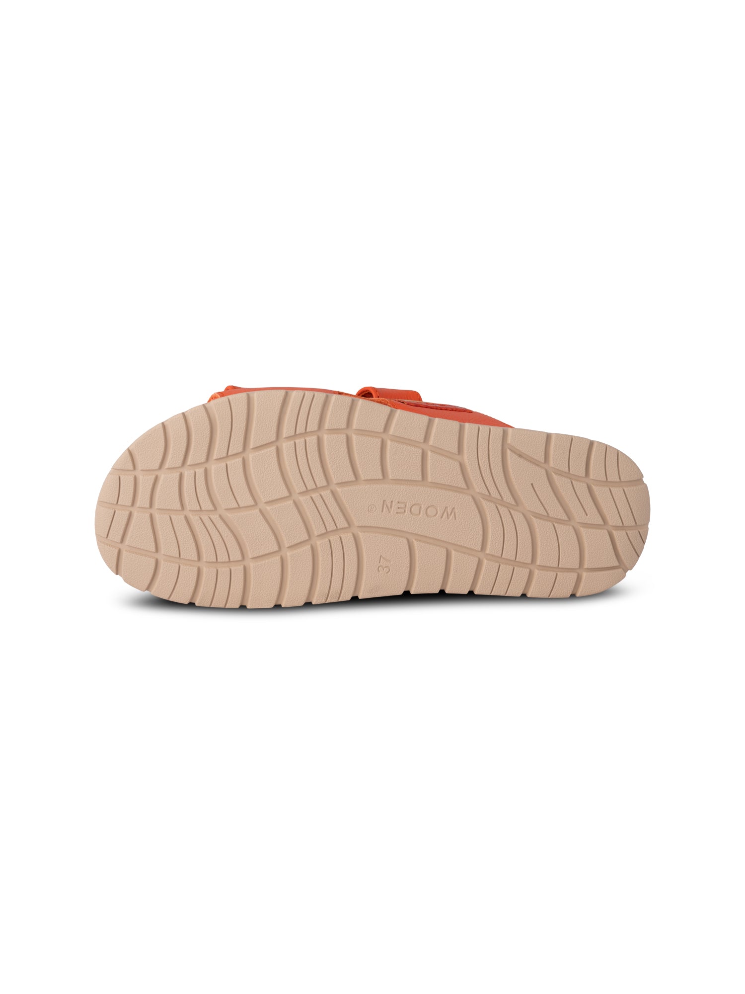 Lisa Orange Leather Sandal | Woden