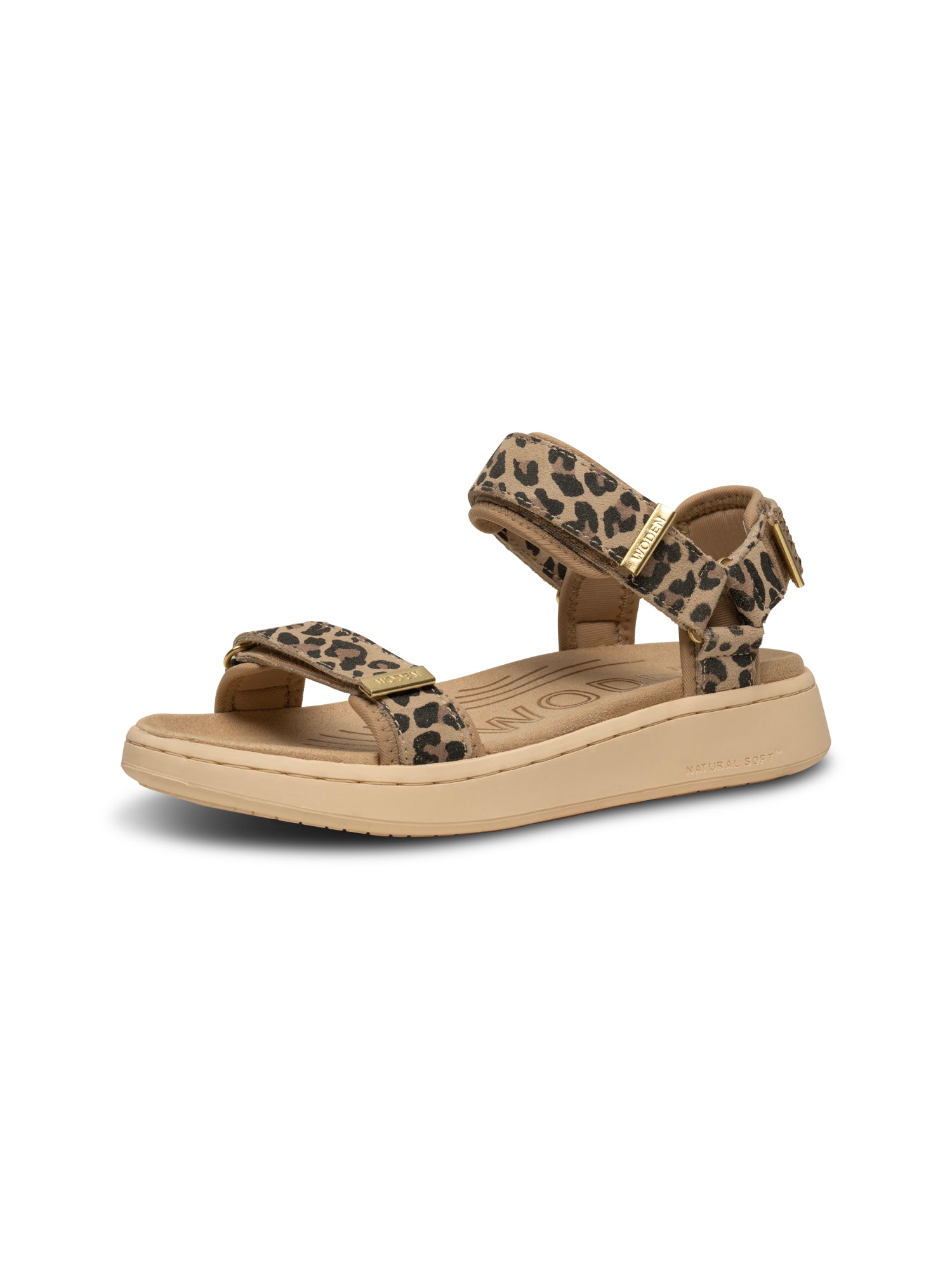 Line Suede Leopard Sandal | Woden