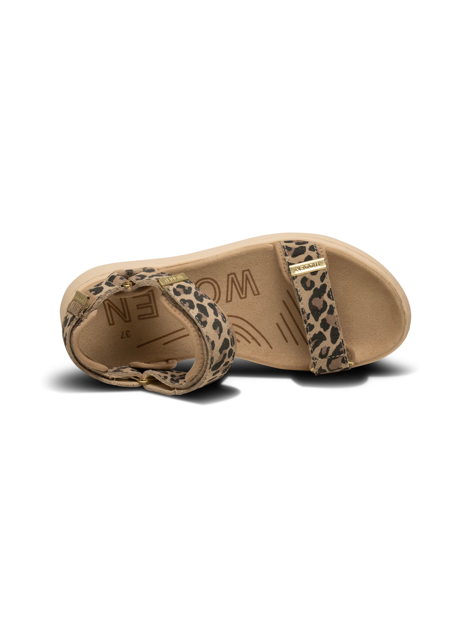 Line Suede Leopard Sandal | Woden