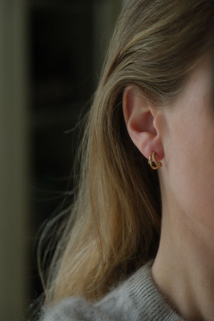 Gold lucia mini hoops | Mary K
