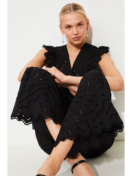 Jane black trousers | Suncoo