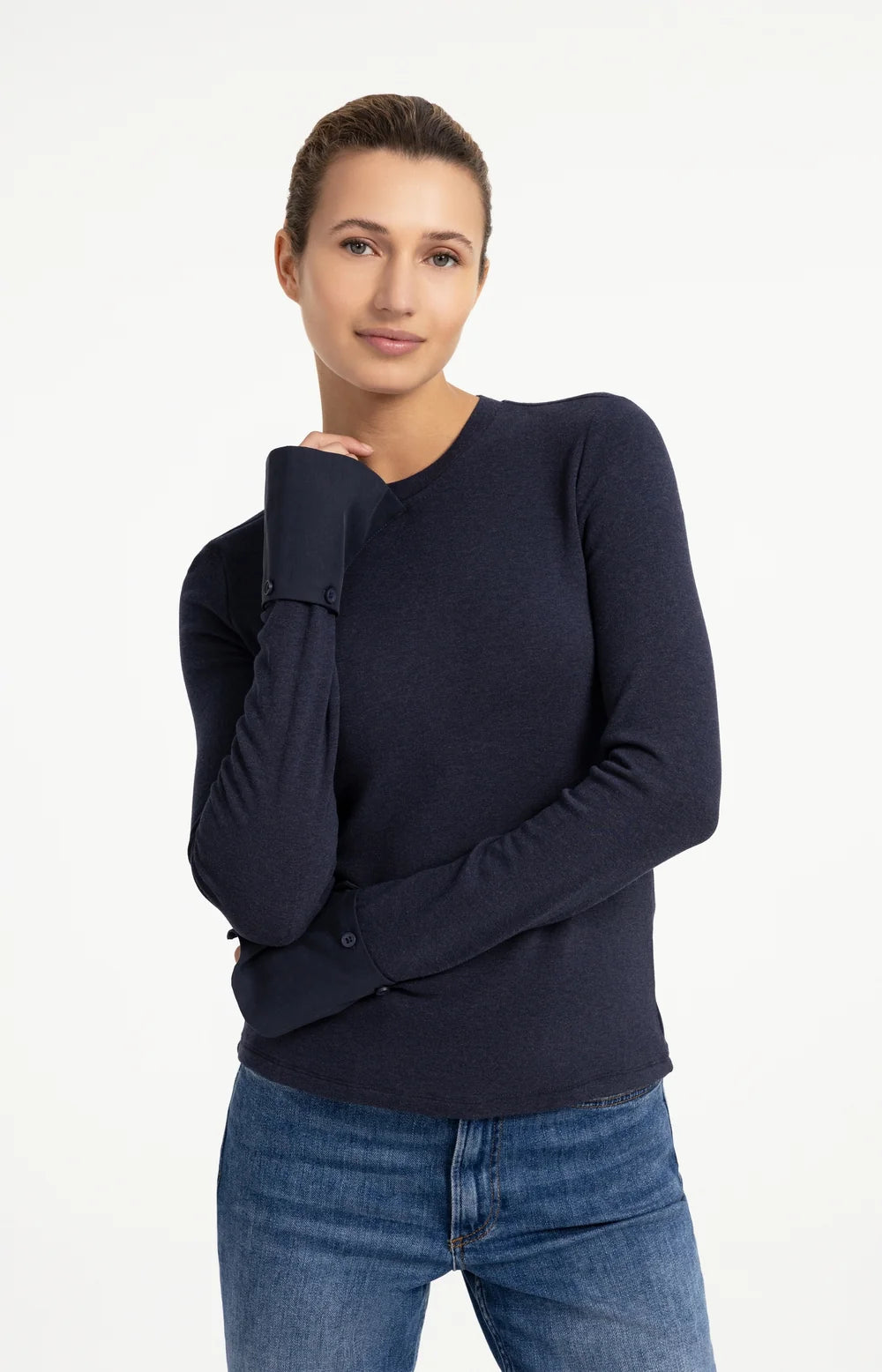 Jersey Top With Removable Cuffs | Yaya