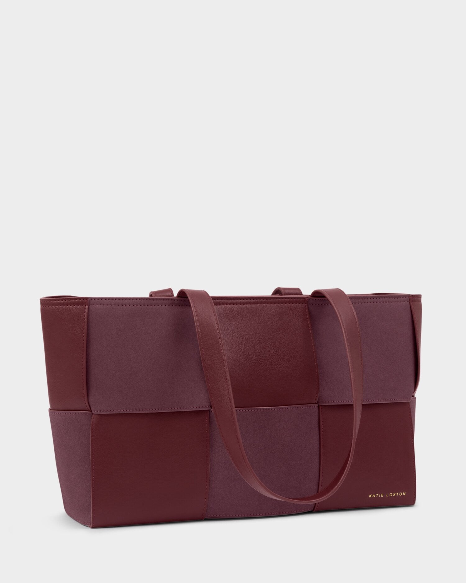 Taya Woven Suedette Tote Cherry | Katie Loxton