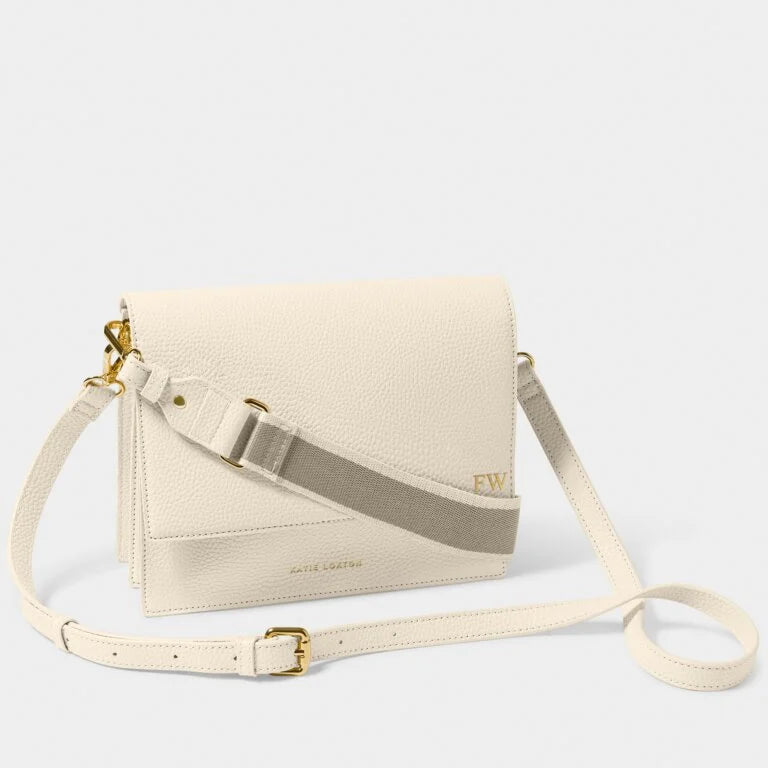 Orla crossbody with a canvas strap in off white | Katie Loxton