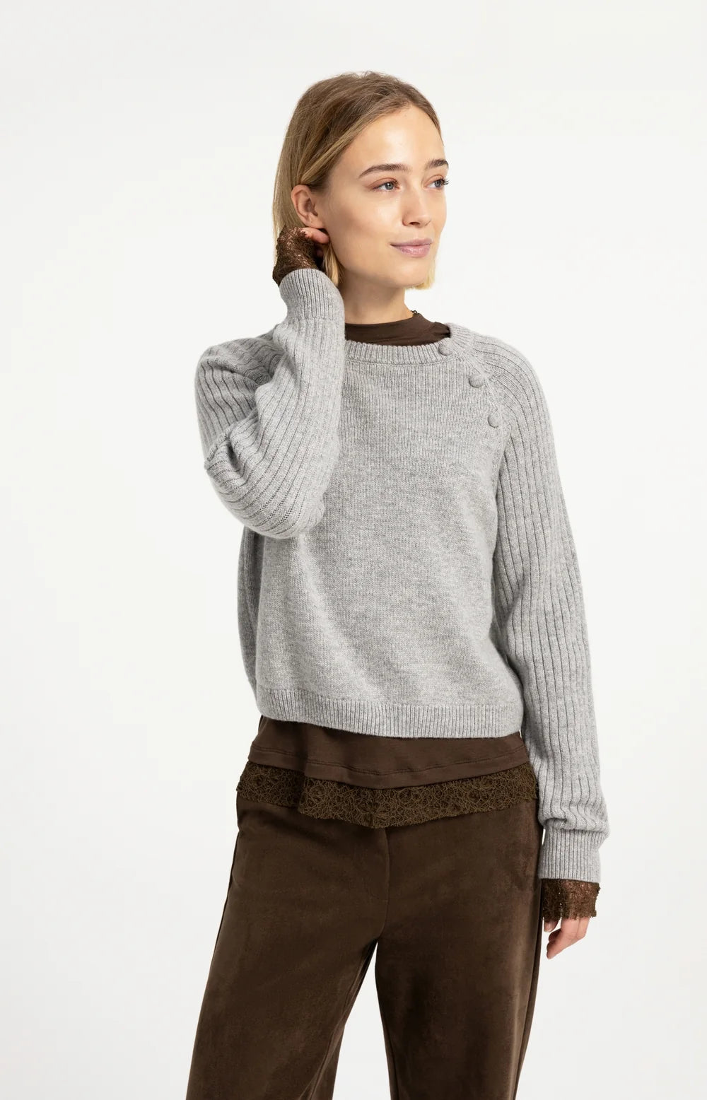 Sweater with button detail | Yaya