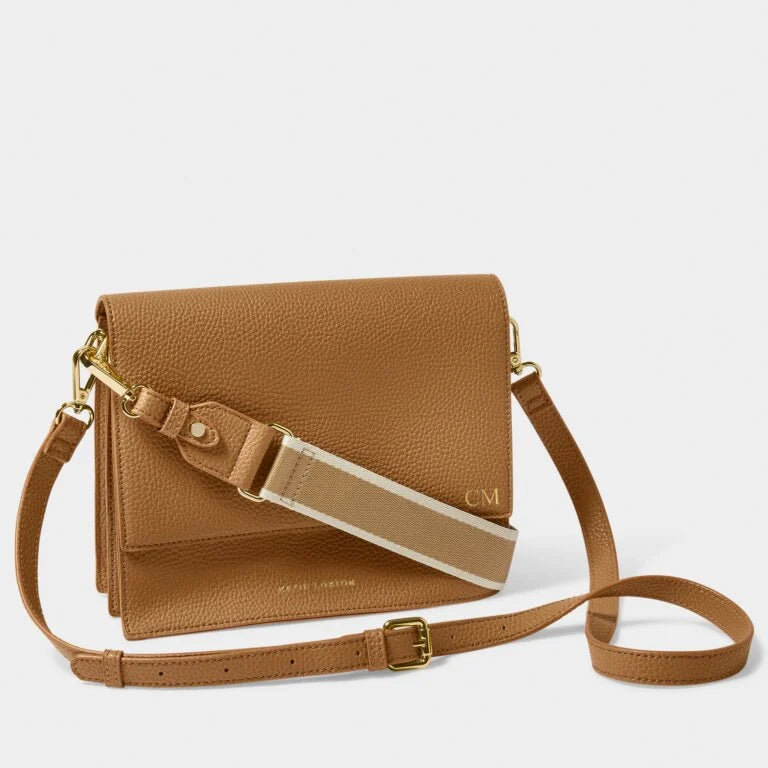 Orla crossbody with canvas strap in tan | Katie Loxton