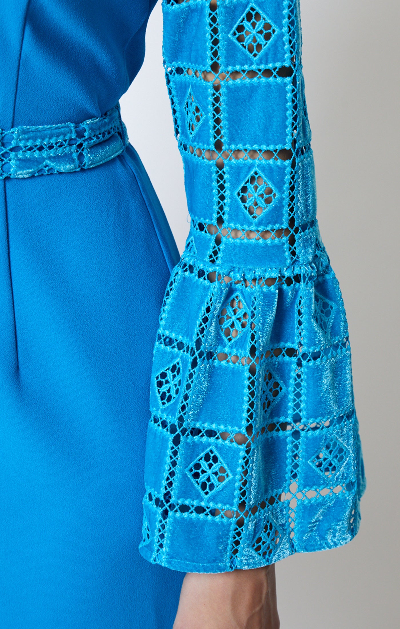 Garnet velvet lace mini dress | French Connection