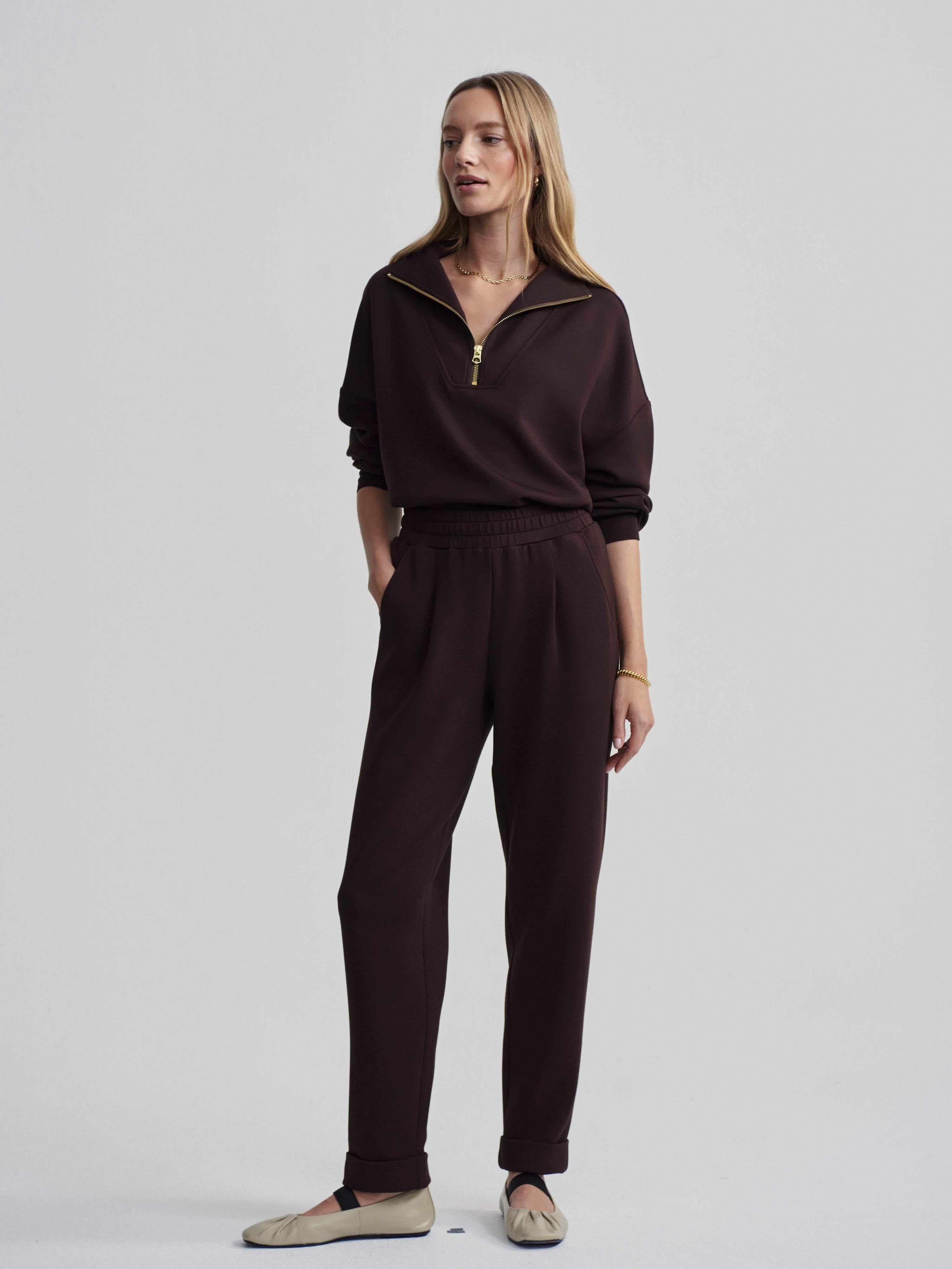 Rolled cuff pant coffee bean 25 | Varley