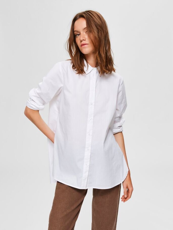 White Long Sleeve Shirt | Selected Femme