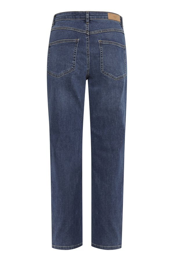 Raven straight fit dark denim jean | Ichi