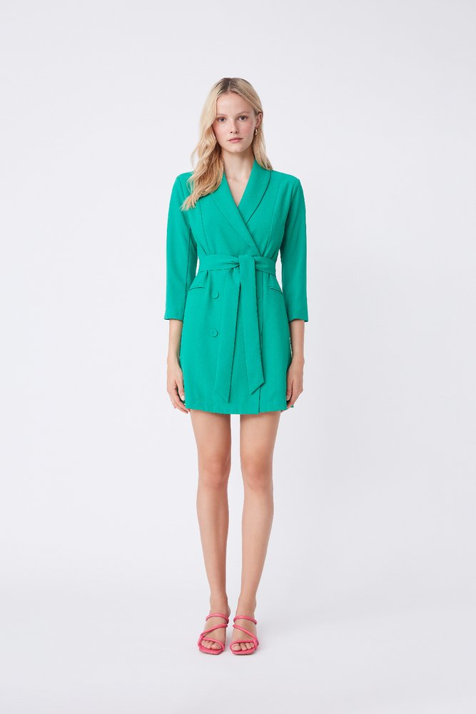 Cheraz Green belted dress | Suncoo