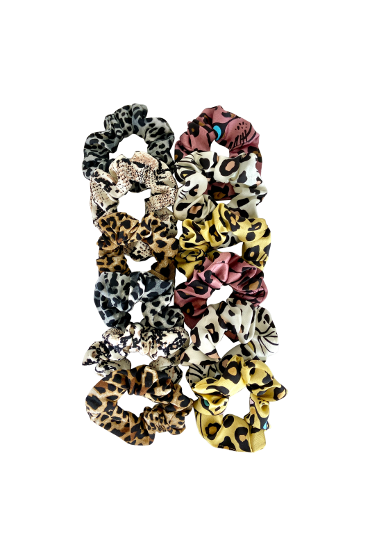 Leopard Scrunchie | Black Colour