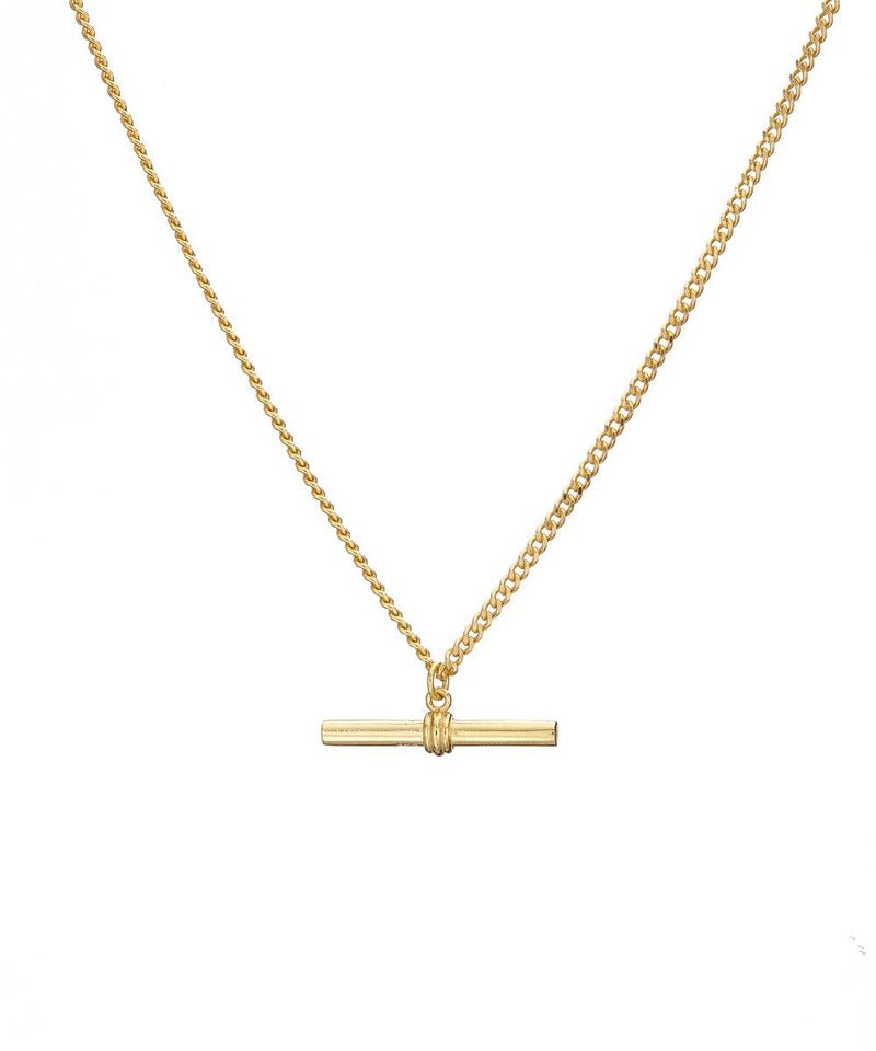 Gold T- bar curb chain | Mary K