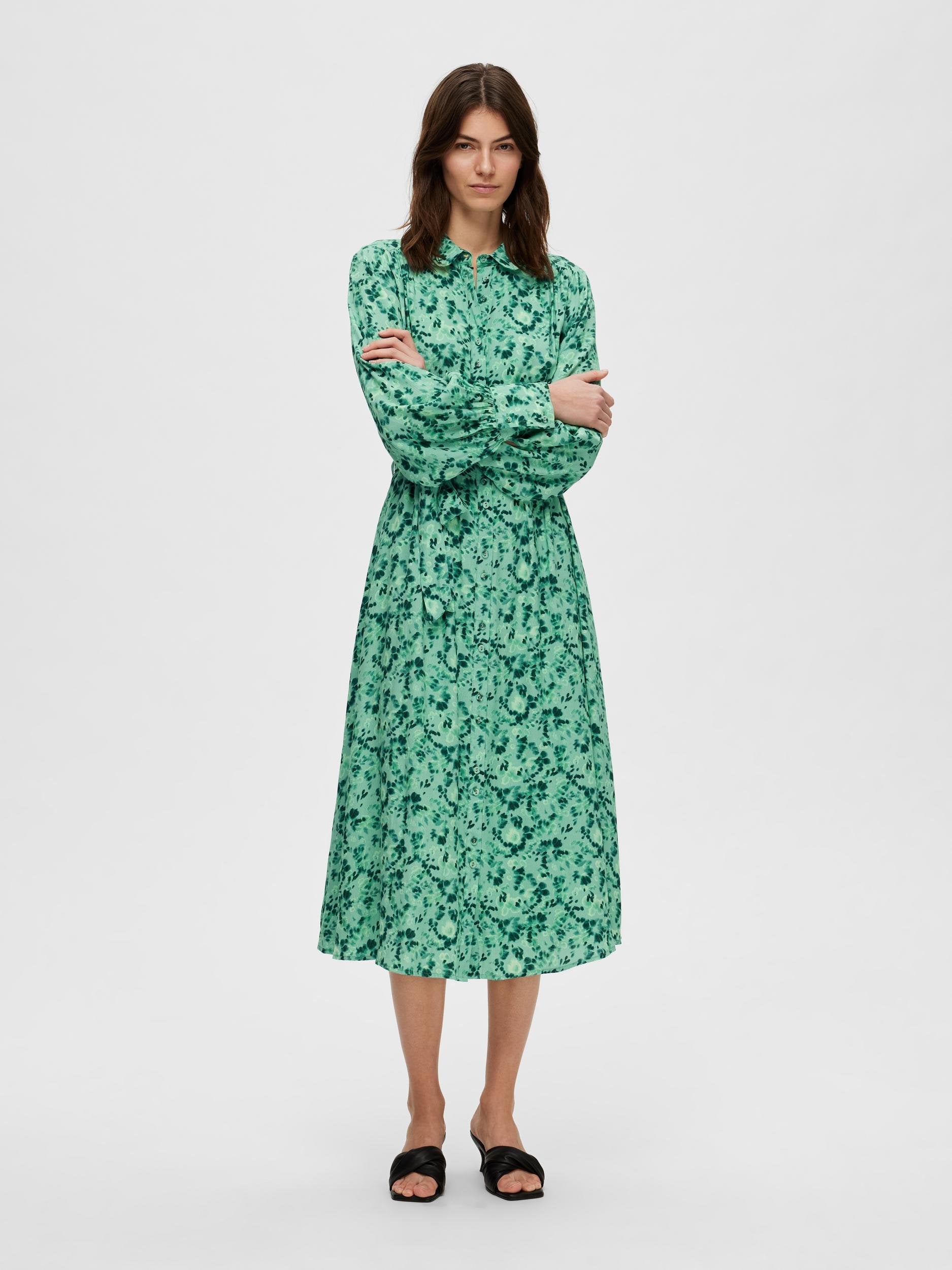 Walda Green Shirt dress | Selected Femme
