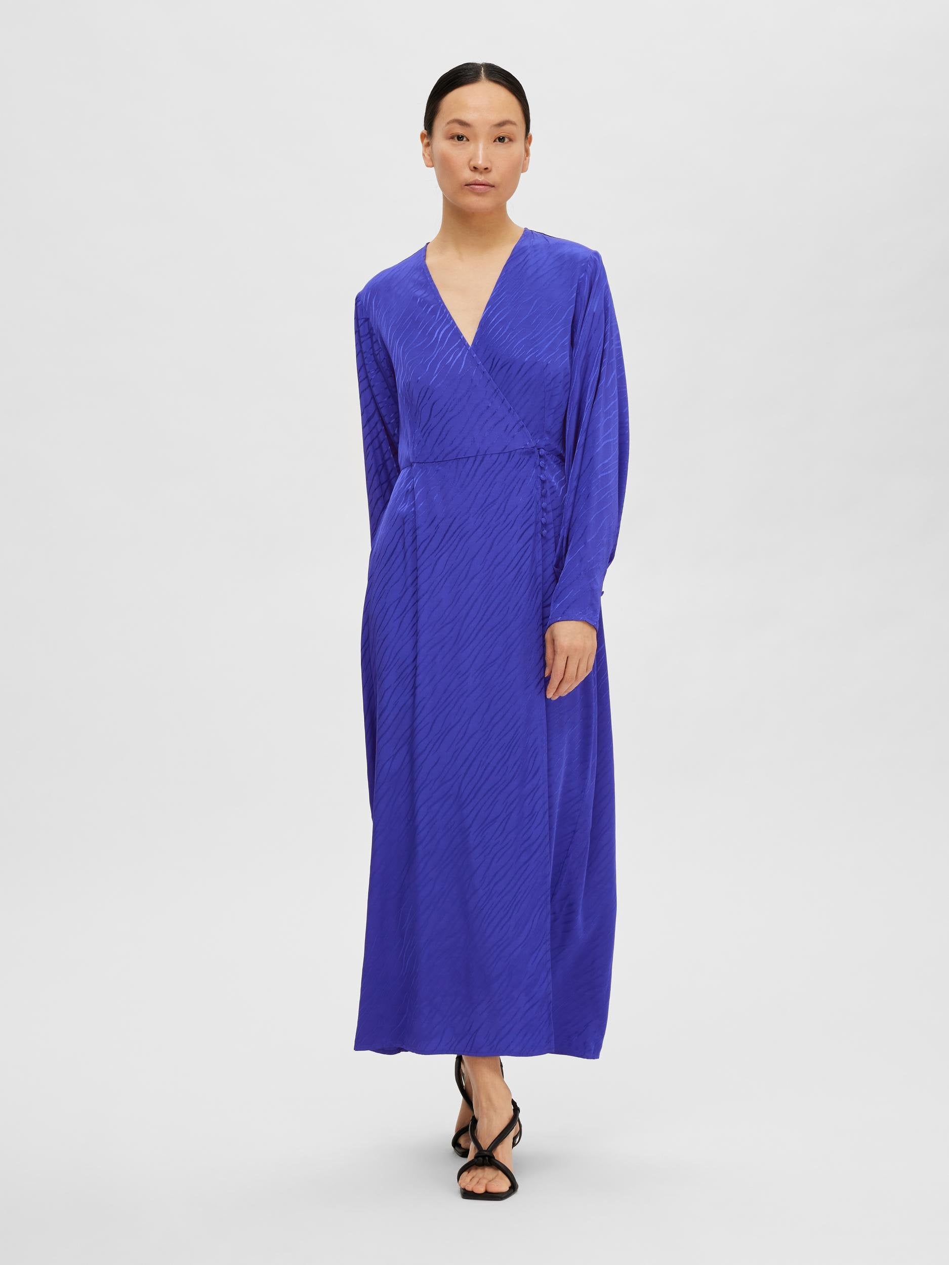 Abienne satin ankle wrap dress | Selected Femme