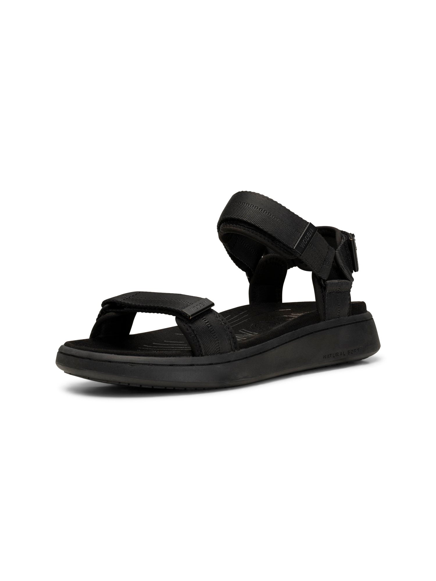 Line black black sandal | Woden