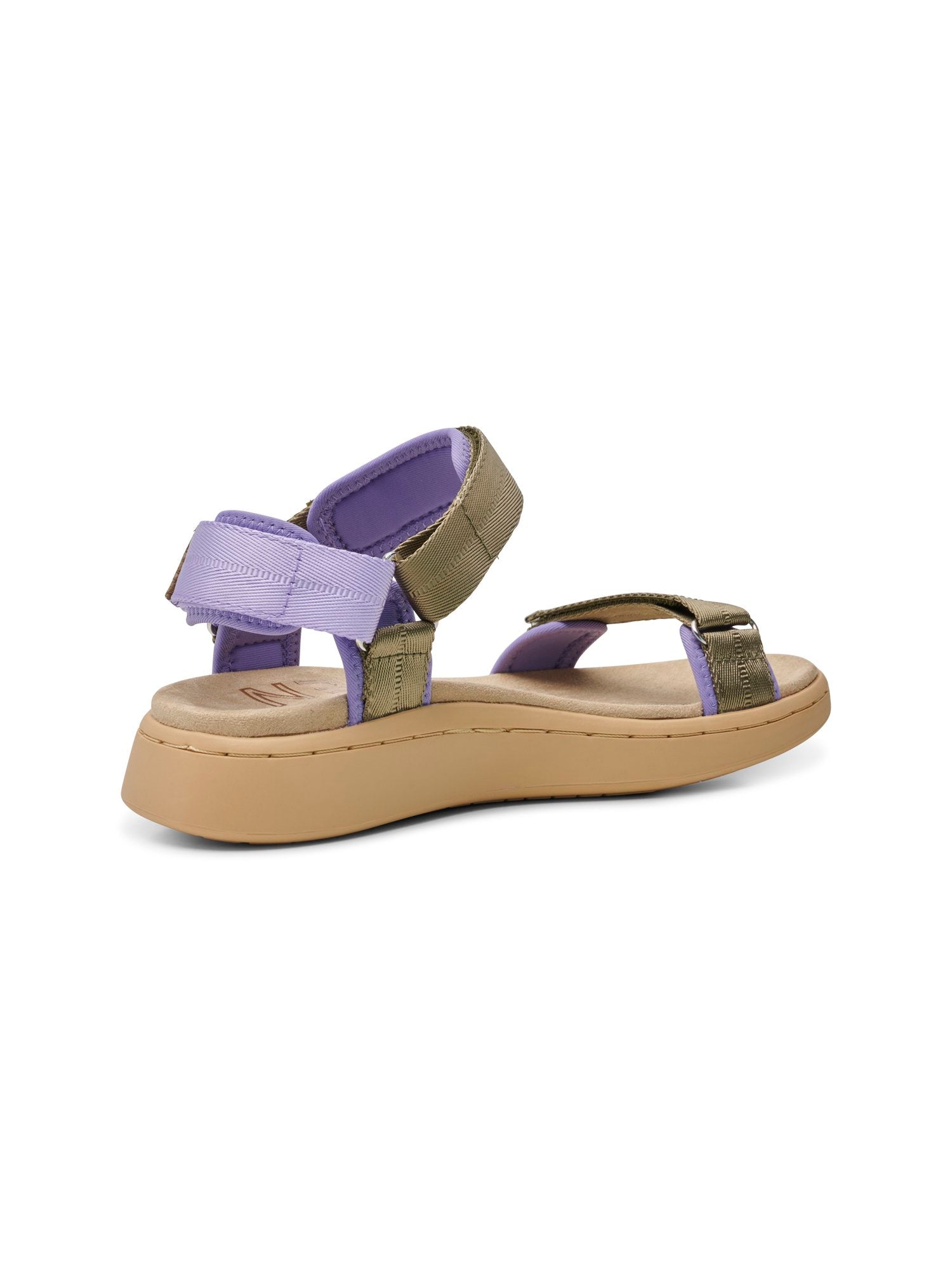 Line Sandal Orchid Dark olive | Woden