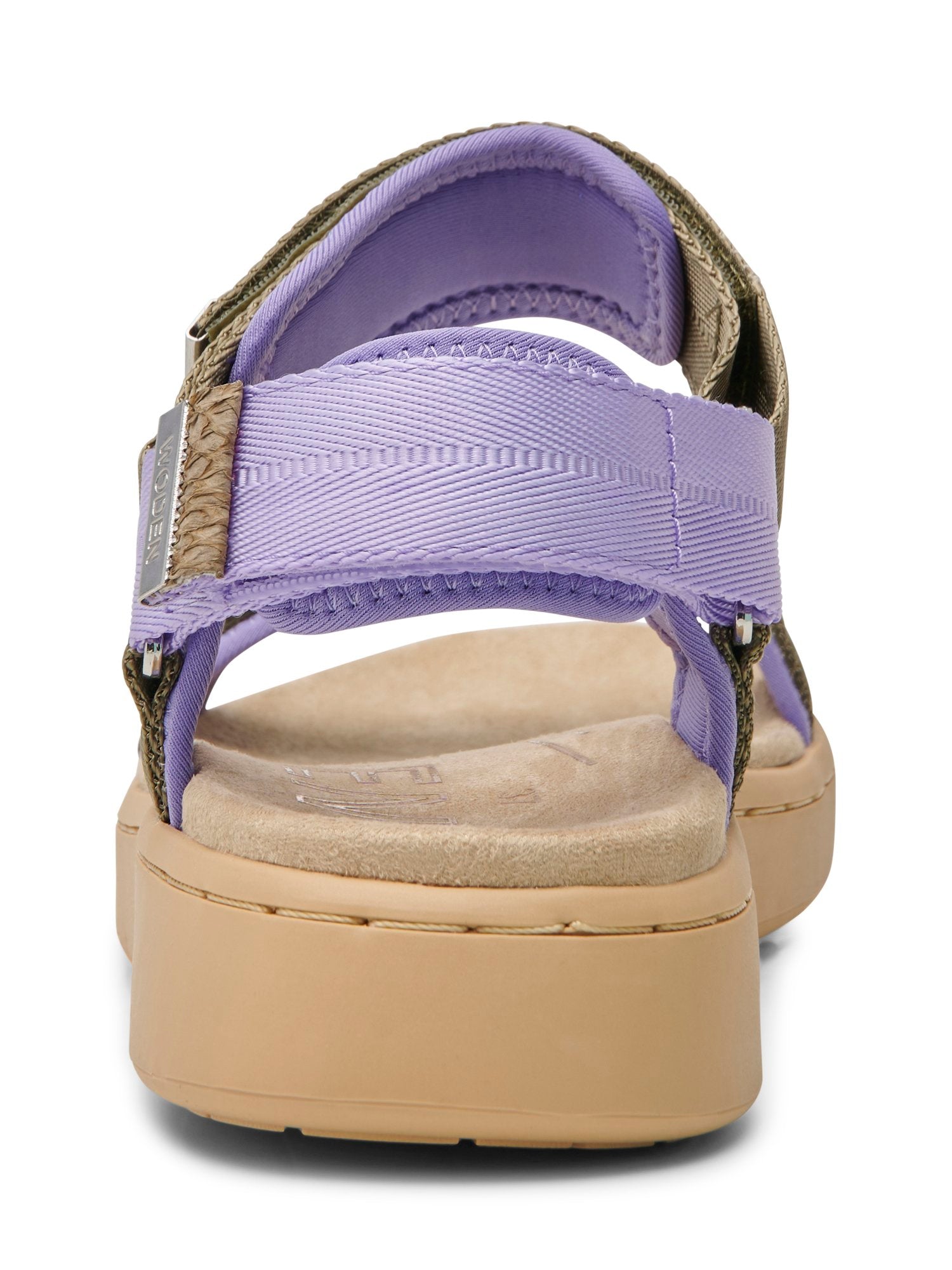 Line Sandal Orchid Dark olive | Woden