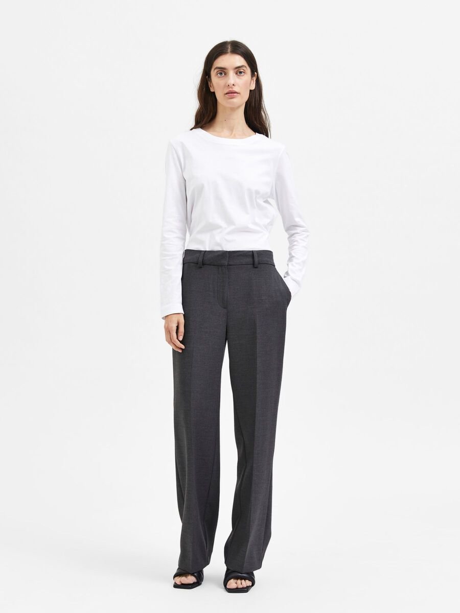 Wide Pant Dark Grey | Selected Femme