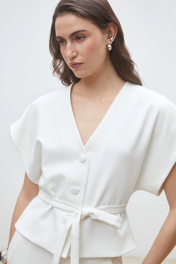 Lazlo White Jacket | Suncoo