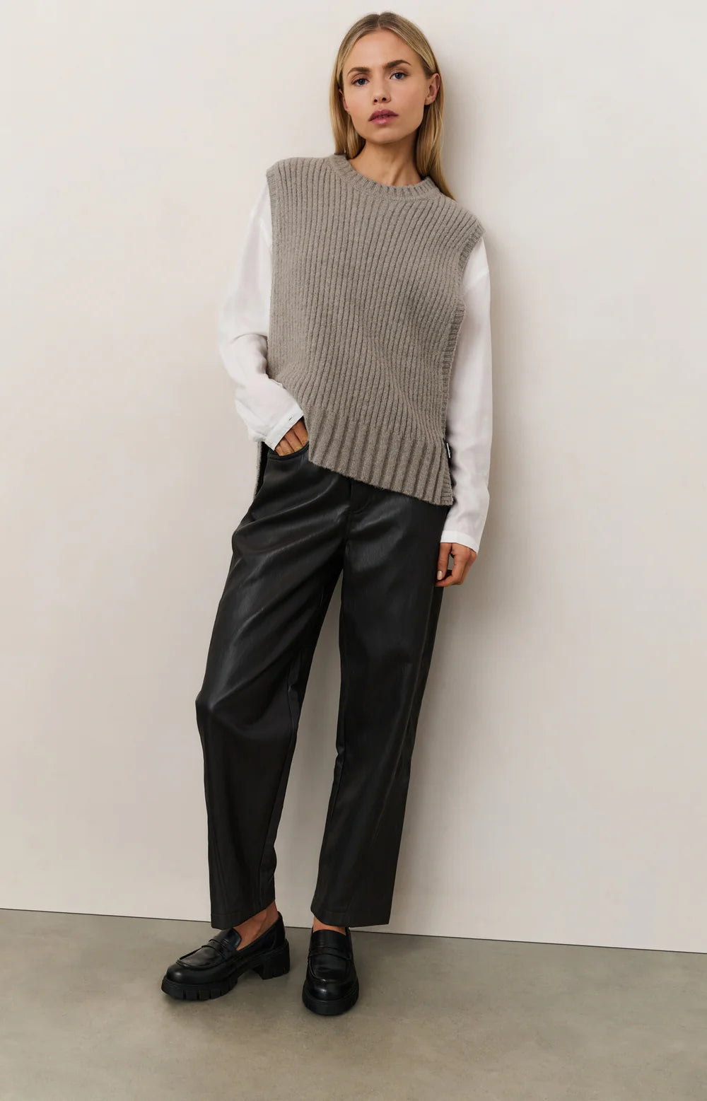 Faux Leather Trouser | YAYA