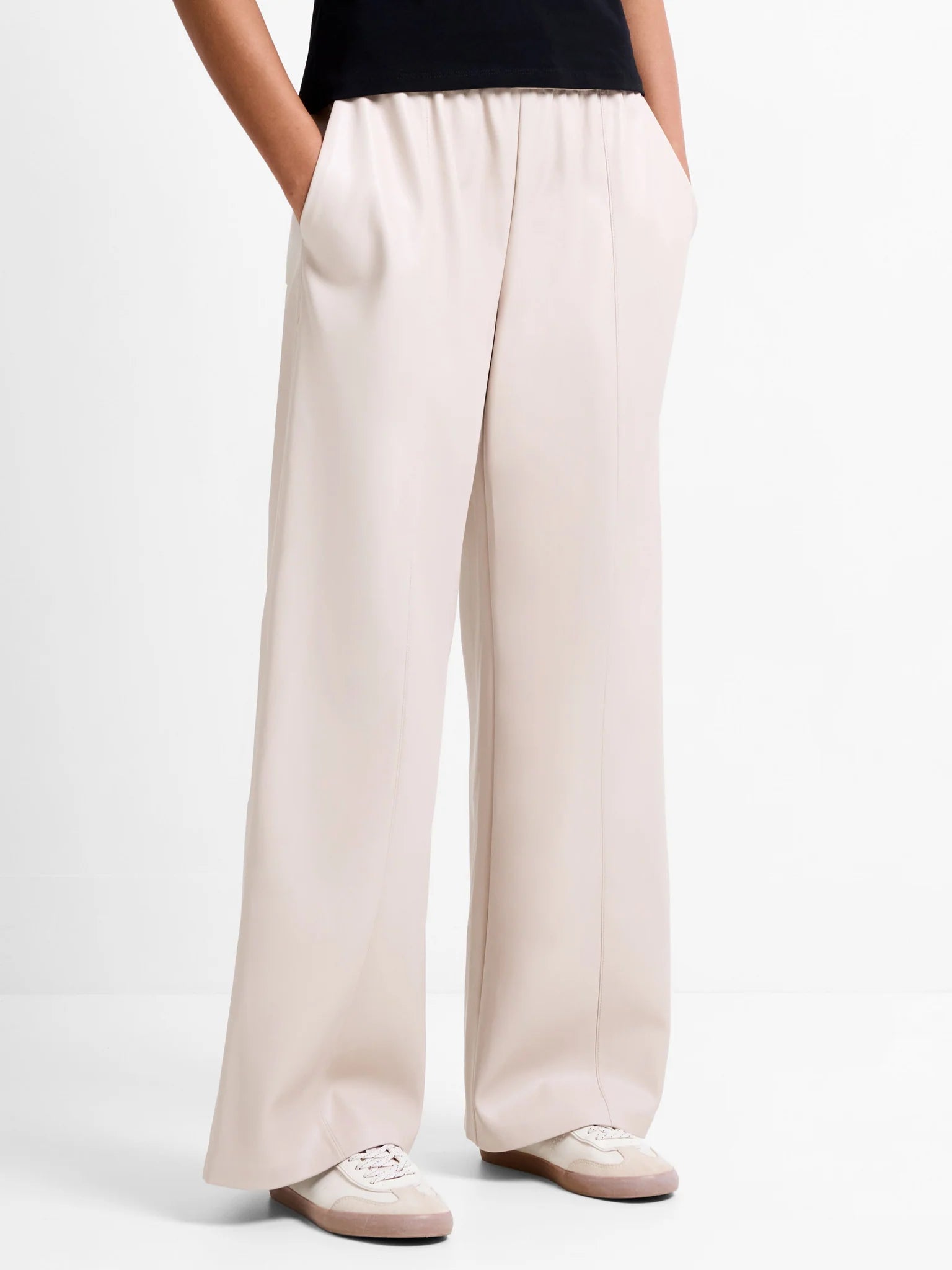 Tasher PU Wide Leg Trousers | French Connection