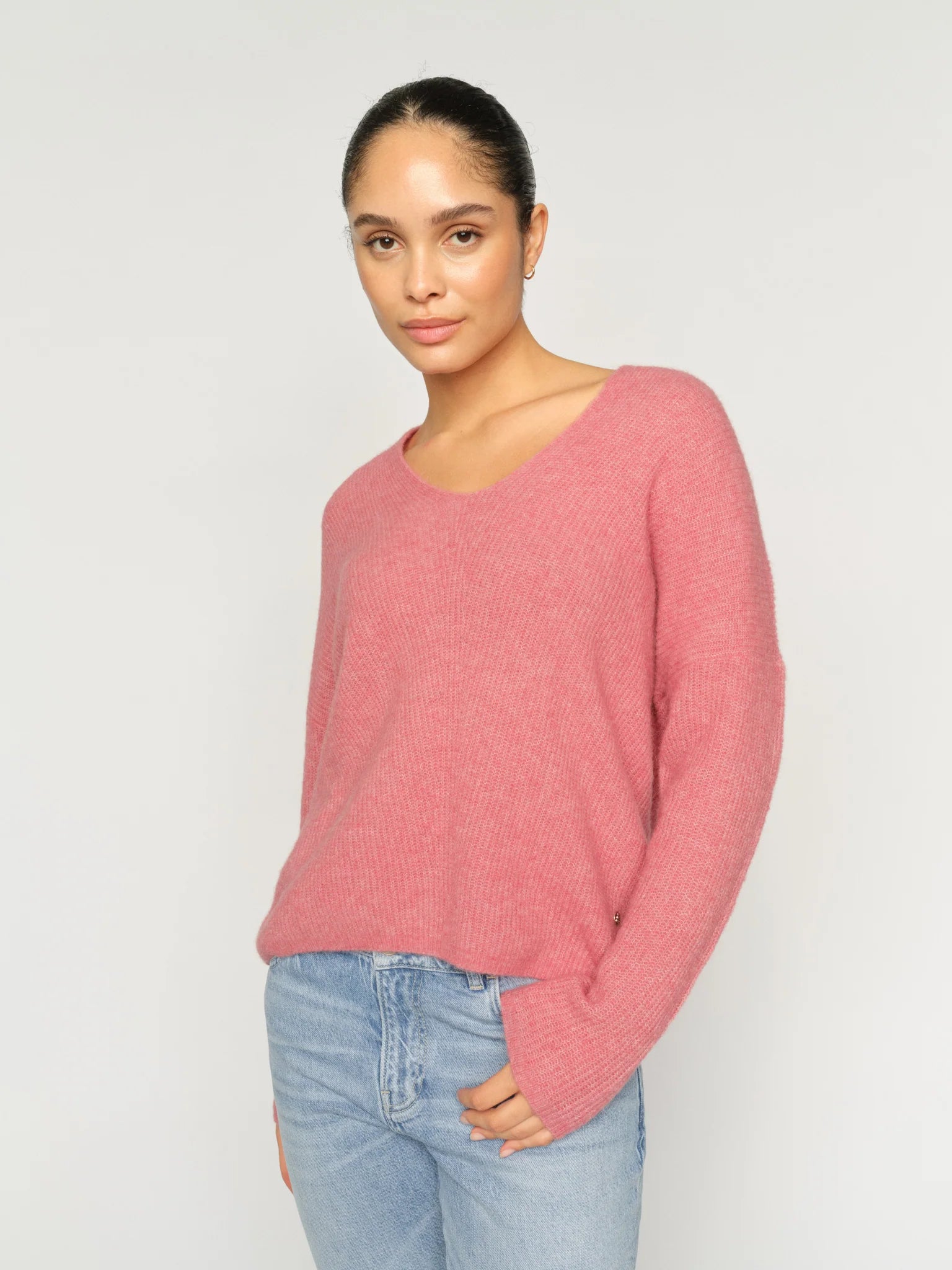 Thora V-neck knit Rose|Mosh Mosh