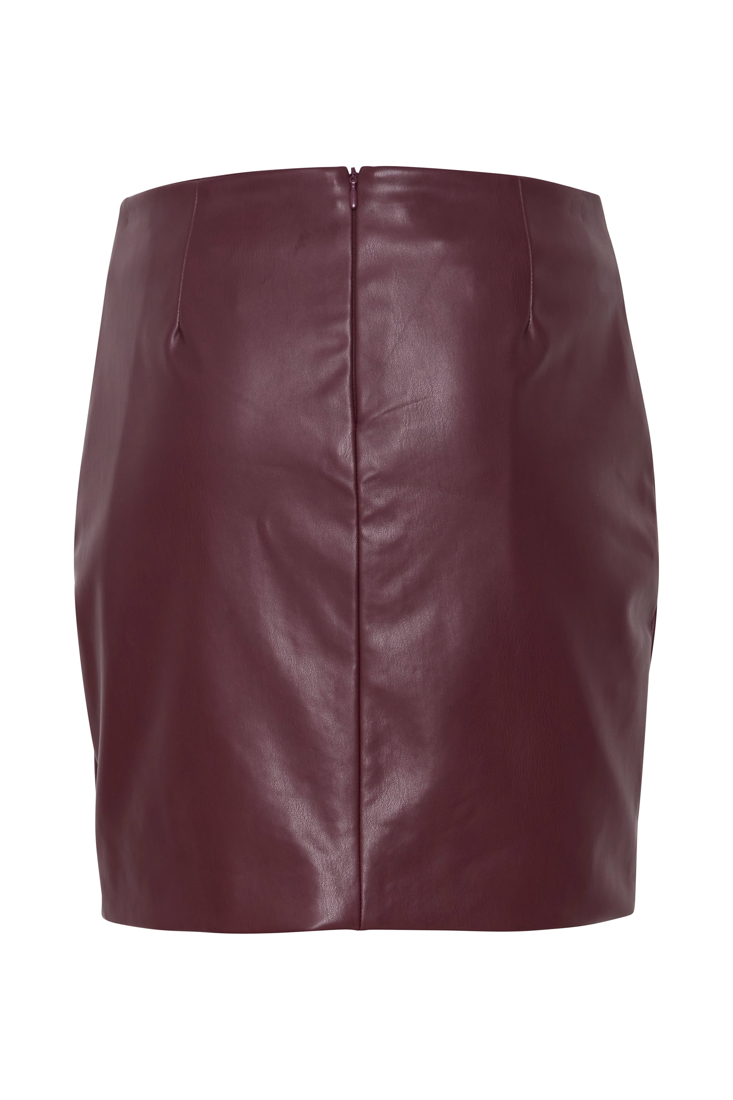 Ihcomano burgundy leather skirt | Ichi