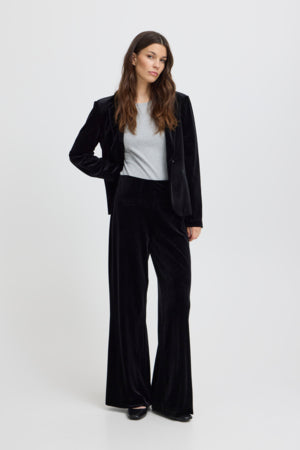 Velvetty pants black | Ichi