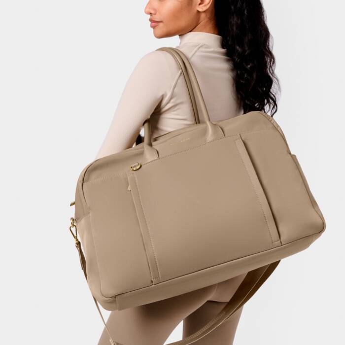 Nylon Everyday Holdall Bag Taupe | Katie Loxton