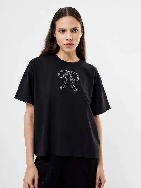 Pearl Hotfix Bow Tshirt | French Connection