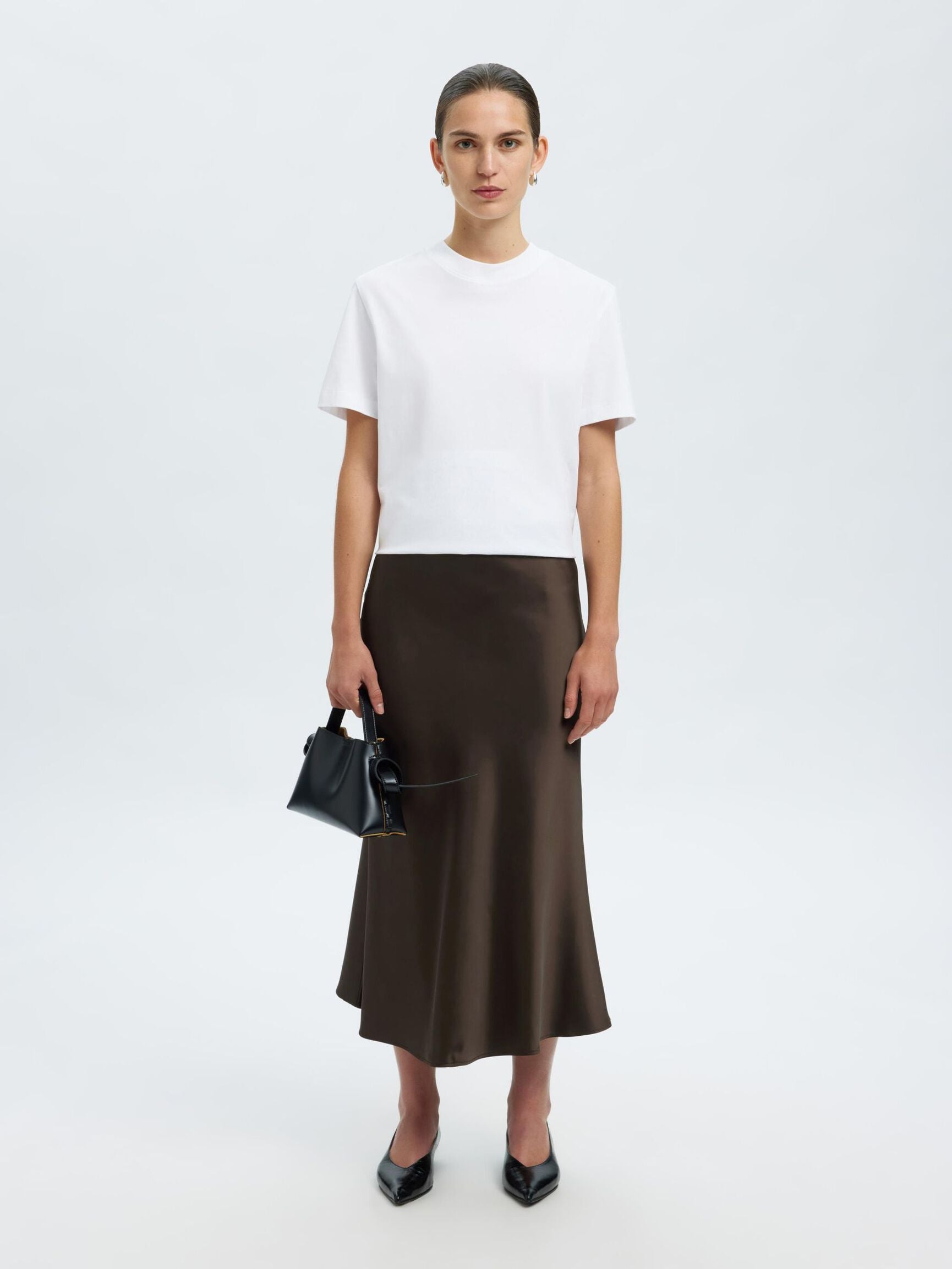 Satin midi Skirt Delicioso | Selected Femme
