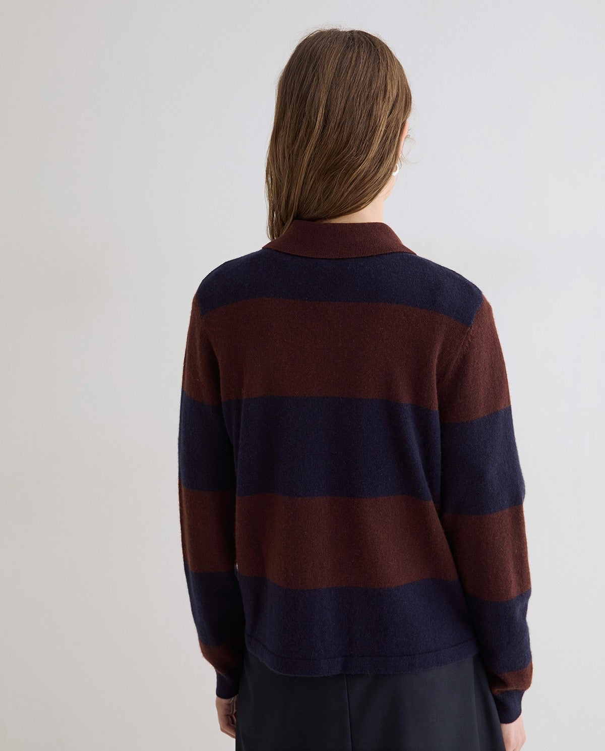 Striped Polo Neck Sweater | Yerse