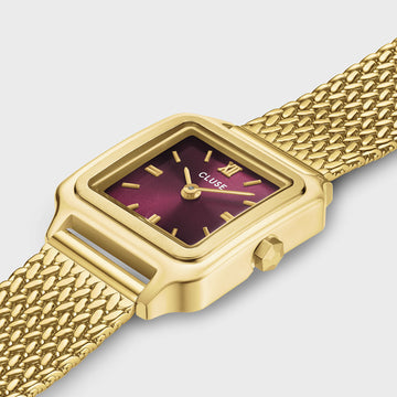 Gracieuse Mini Watch  Mesh Dark Cherry,CLUSE