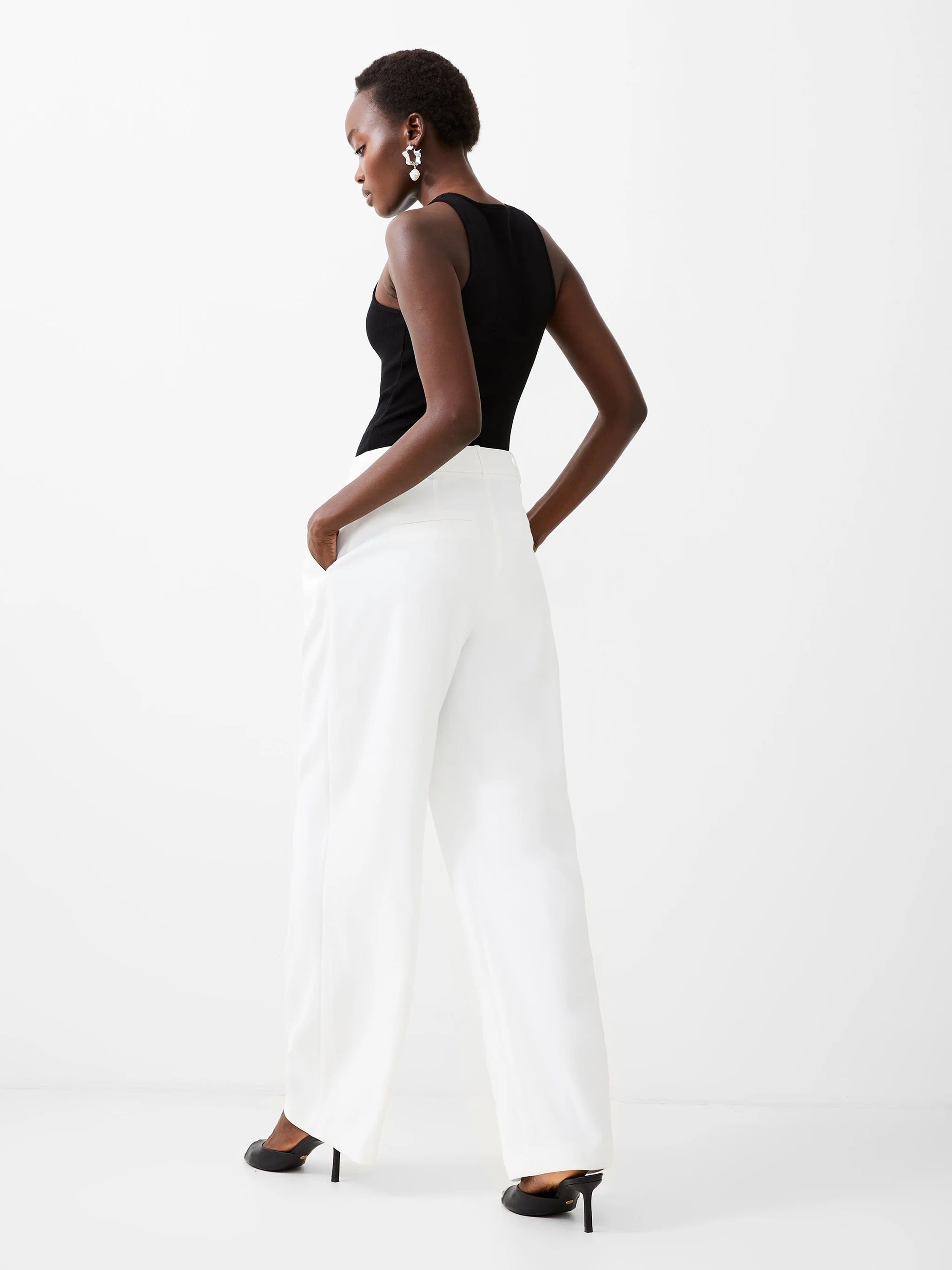 Harrie Suiting trousers Porcelain cream|French Connection
