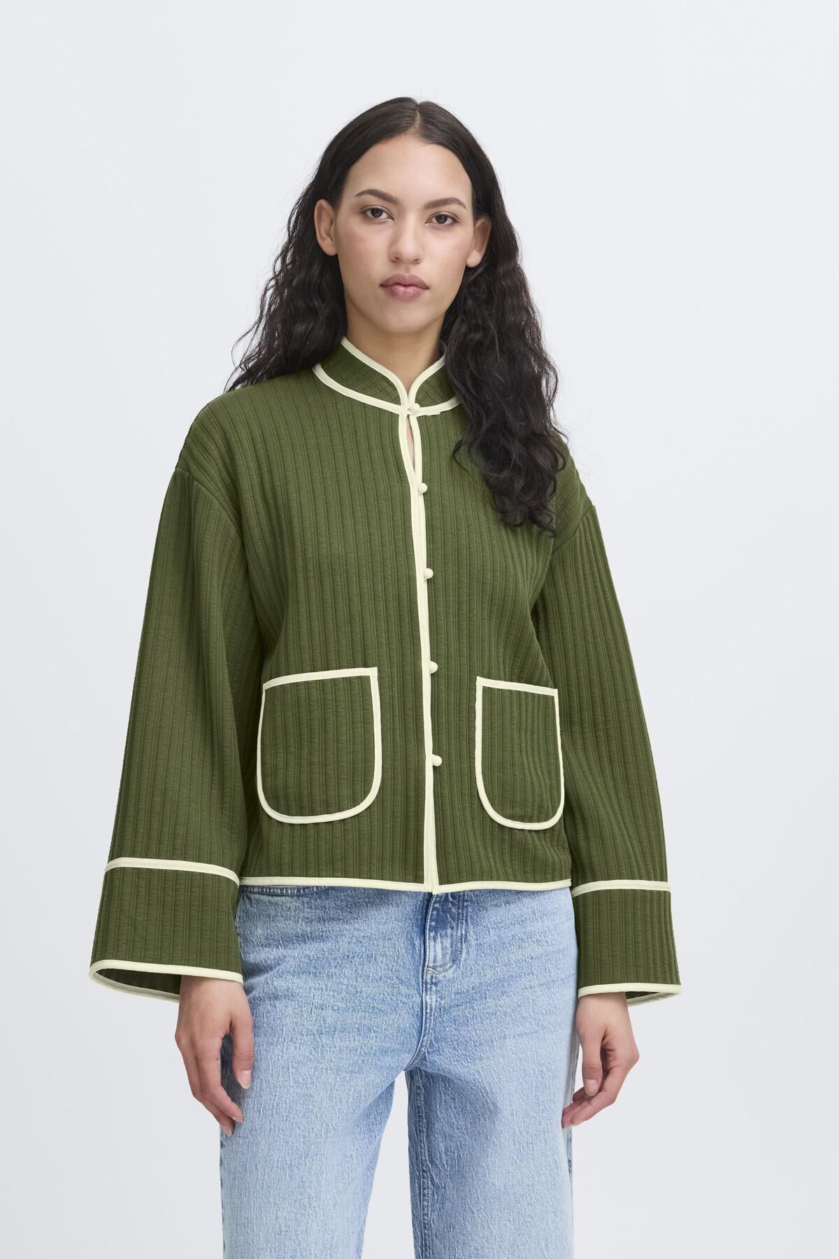 Kate quilted Jacket Green | Ichi