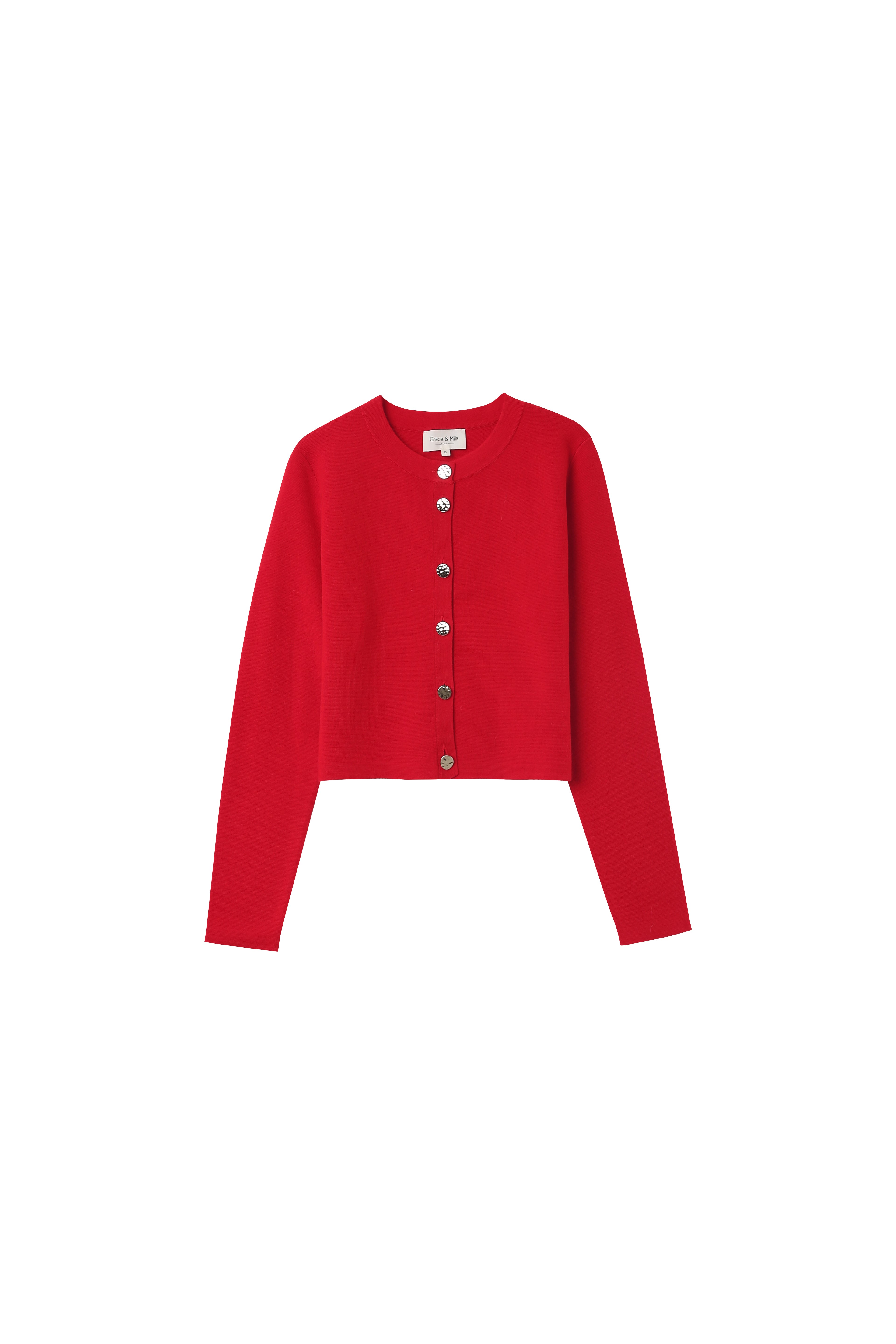 Nabel red cardigan | Grace & Mila