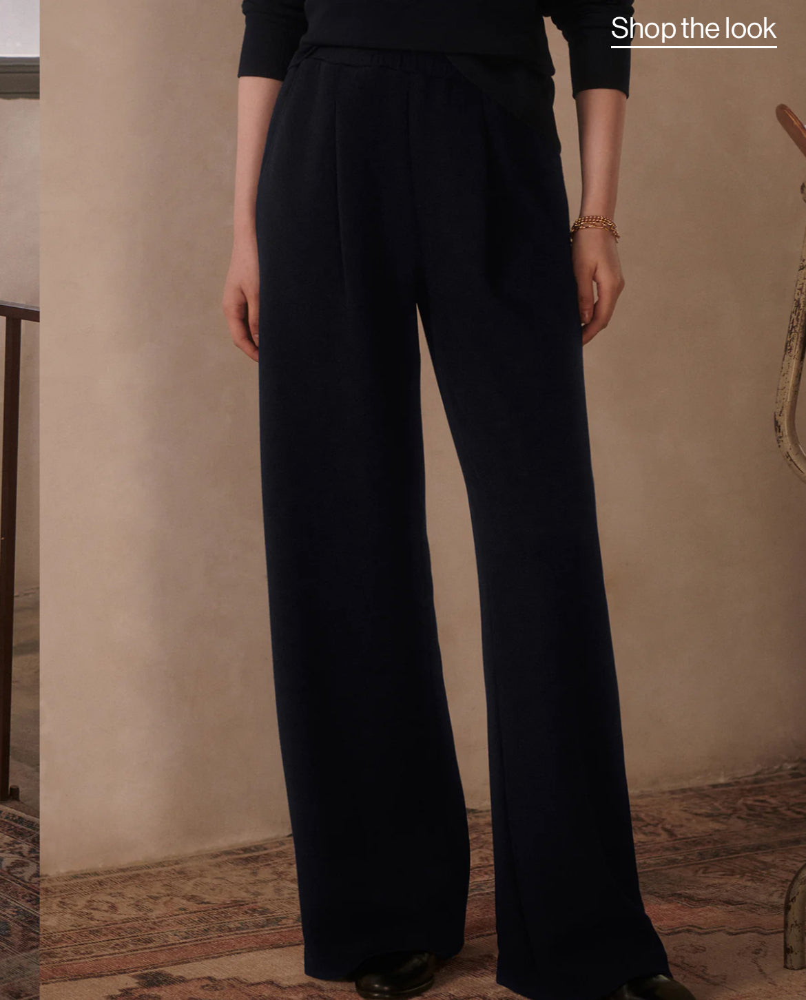 Extra wide leg pants navy | Varley