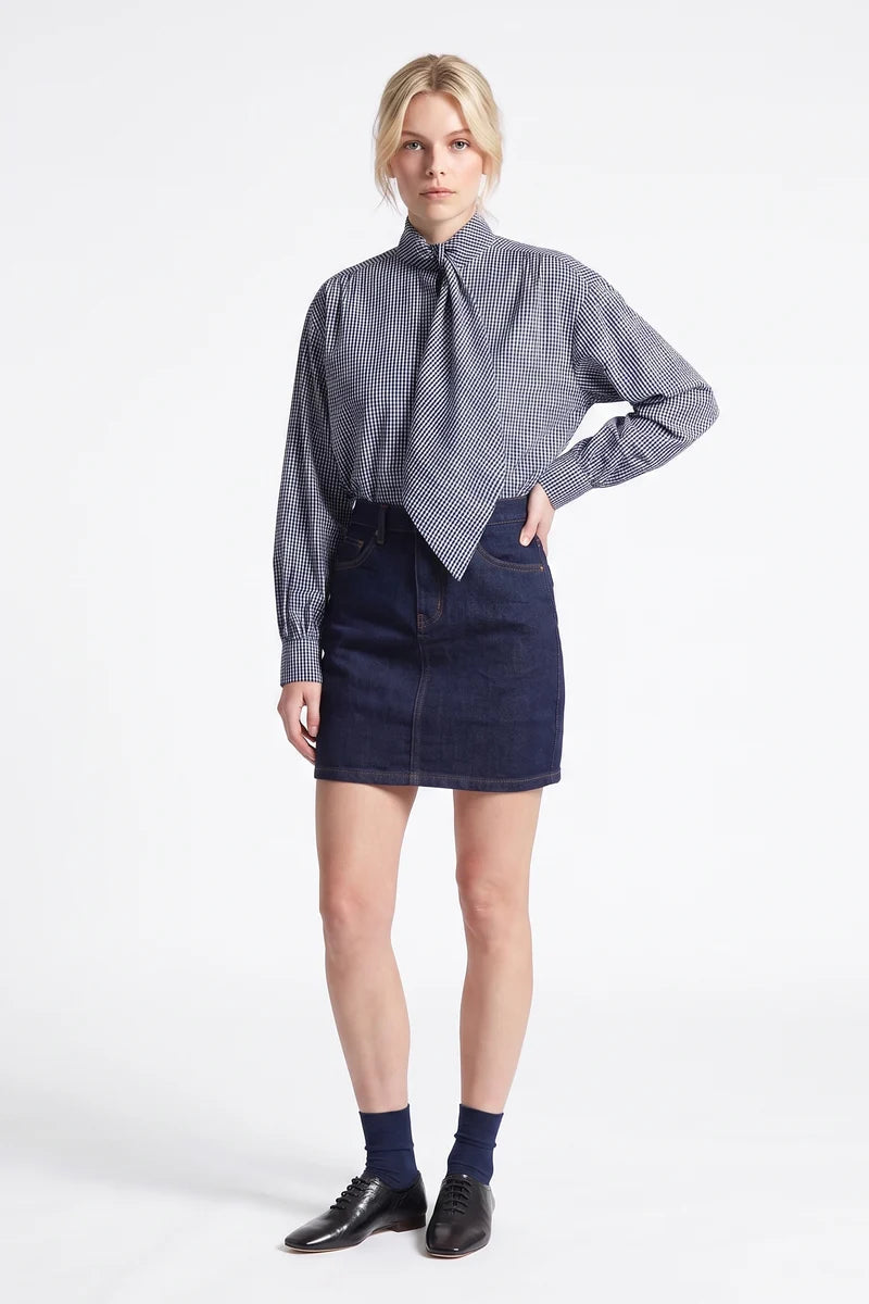 Olalie Navy Blouse|Artlove