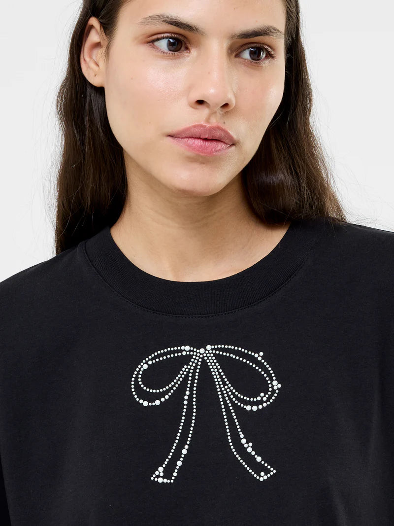 Pearl Hotfix Bow Tshirt | French Connection